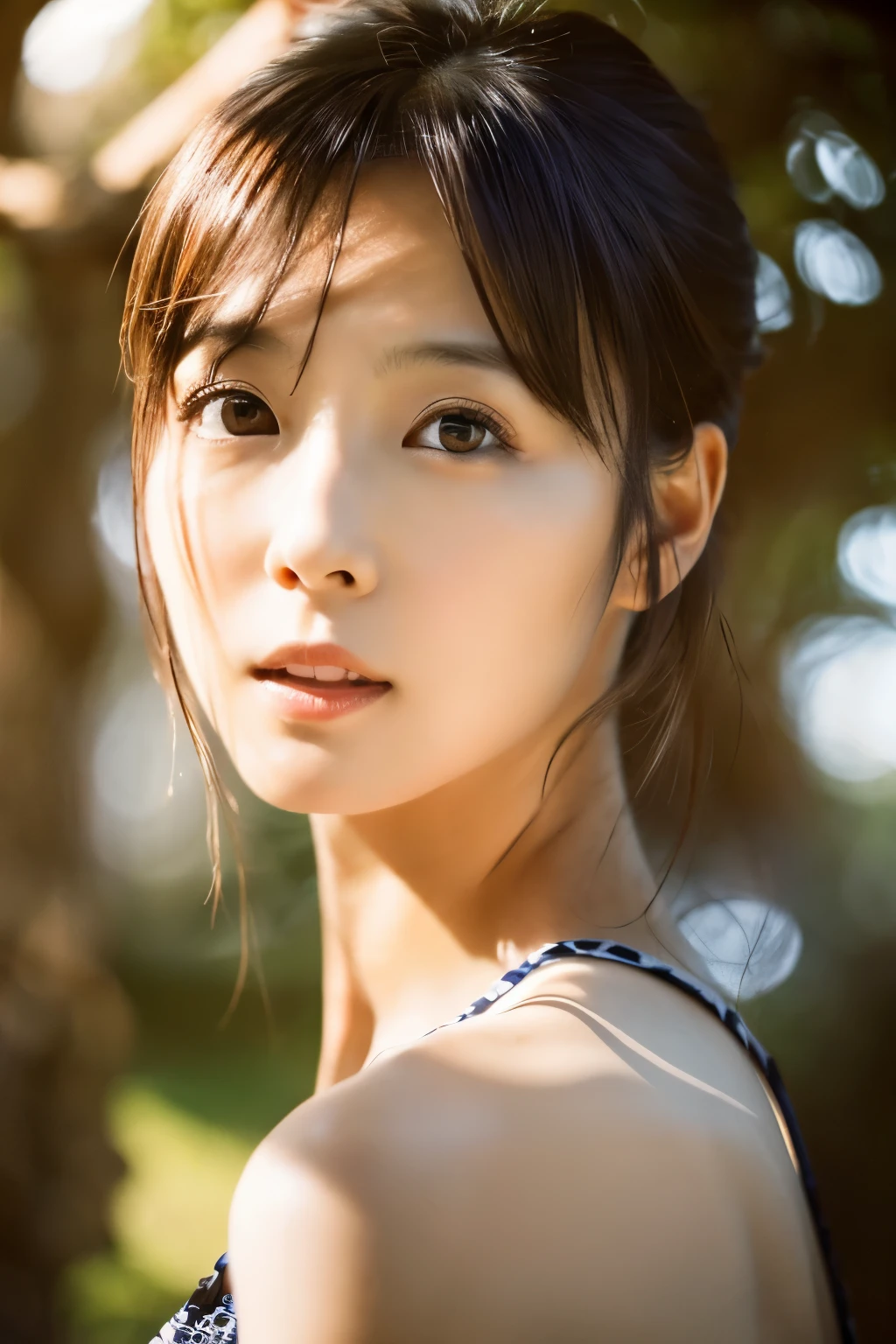 (High reality photograph, high resolusion), Skinny Japanese lady, 30 years old, cute face, detailed face, detailed eyes, various hair style, skinny figure, correct body anatomy, ((looking straight ahead)), facing the camera directly, single photo, a photo captured the best moment expressing the beauty and brains, ((with simple background))