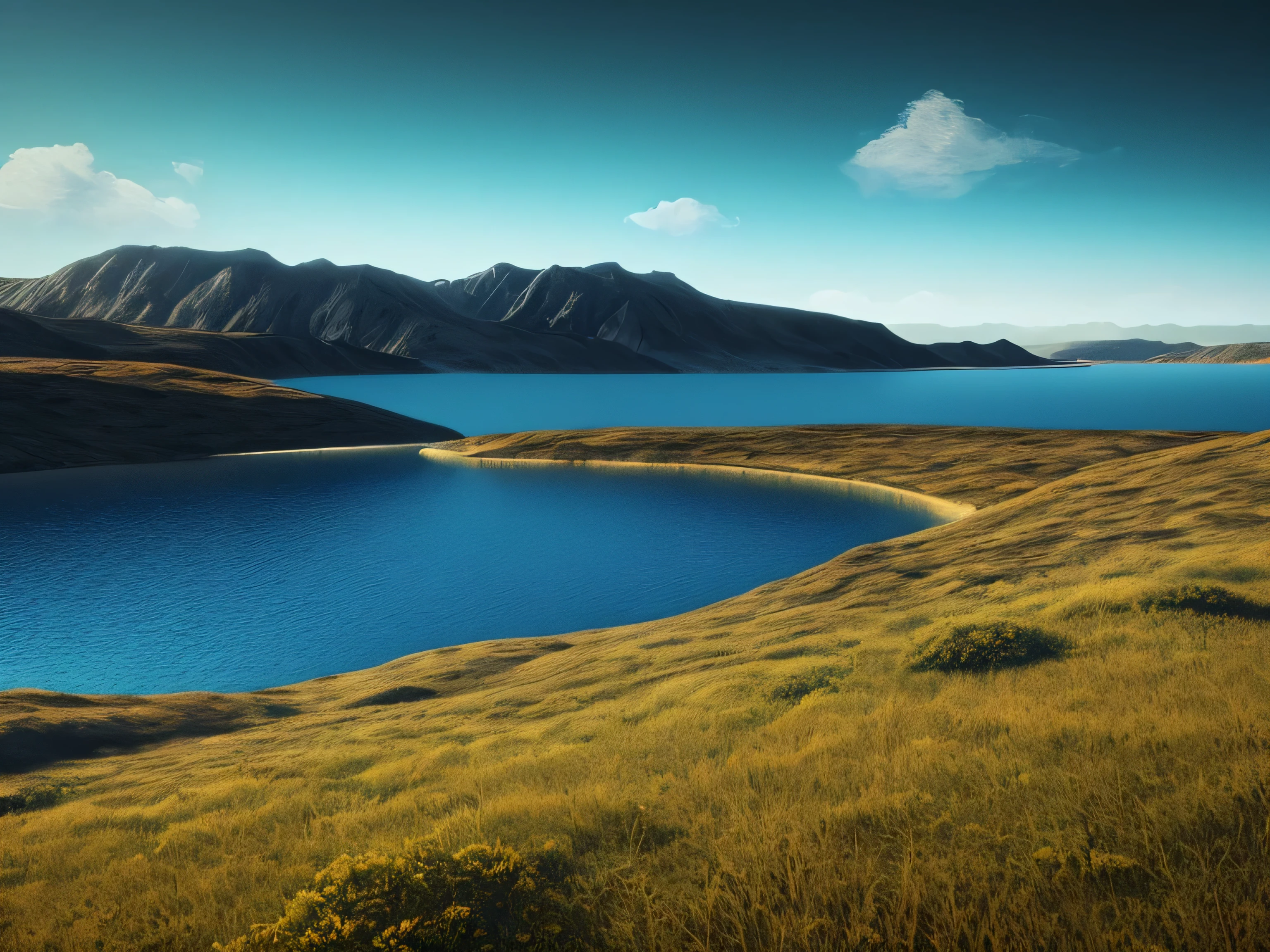 a peaceful place, very happy, aesthetic, calm, breath-taking scenery. photoactual, 8K Ultra HD, Studio quality, ultra actual, Maximum details, large scale, post processing, actual, photorealism, Photoshop, photography, detailed, movie lighting, landscape, panoramic, landscape, Ray tracing, Cinema 4d
