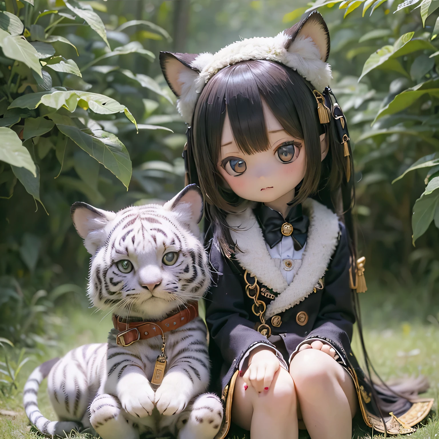 white tiger girls chibi