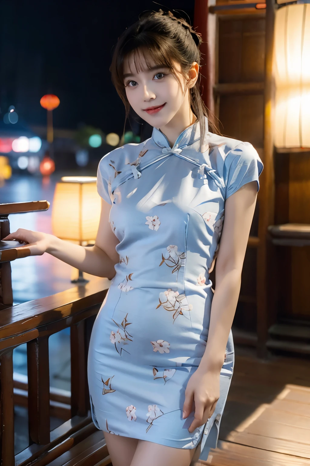 masterpiece、high resolution、((China dress:1.3)) 、mini skirt、Chinese service、Chunli、Chunli、((small breasts 1:1.3))、((small breasts))、(A cup bust)、((small tits:1.3))、Elegant and beautiful texture、RAW photo、16K、(Bokeh:1.3)、
35 years old、Japanese、beautiful face、(bright smile:1.1)、juicy lips 、Super detailed、High resolution、one girl、Full body Esbian