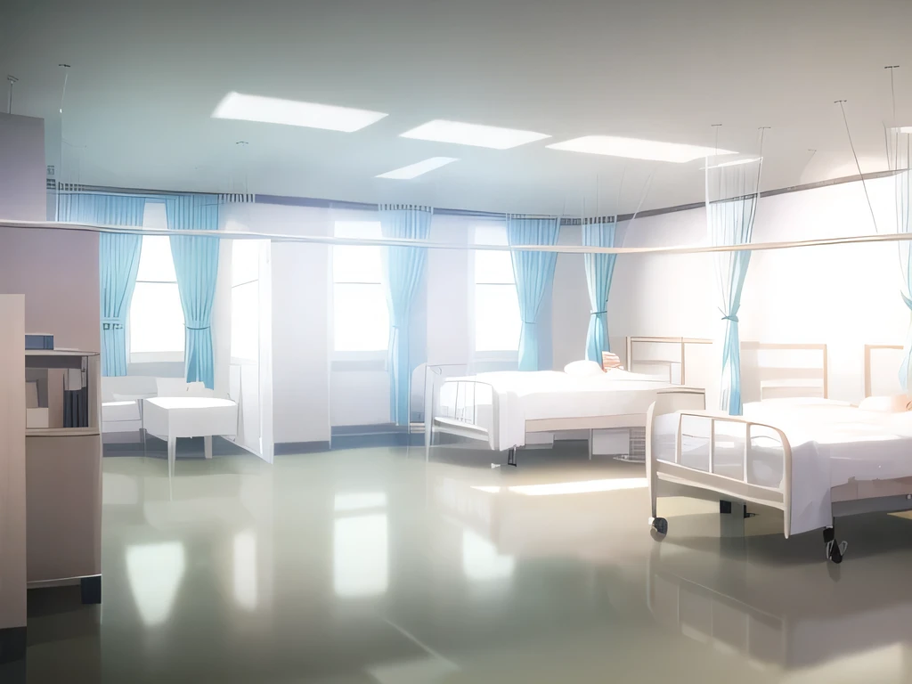 infirmary, curtain,, masterpiece, best quality, Very detailed，