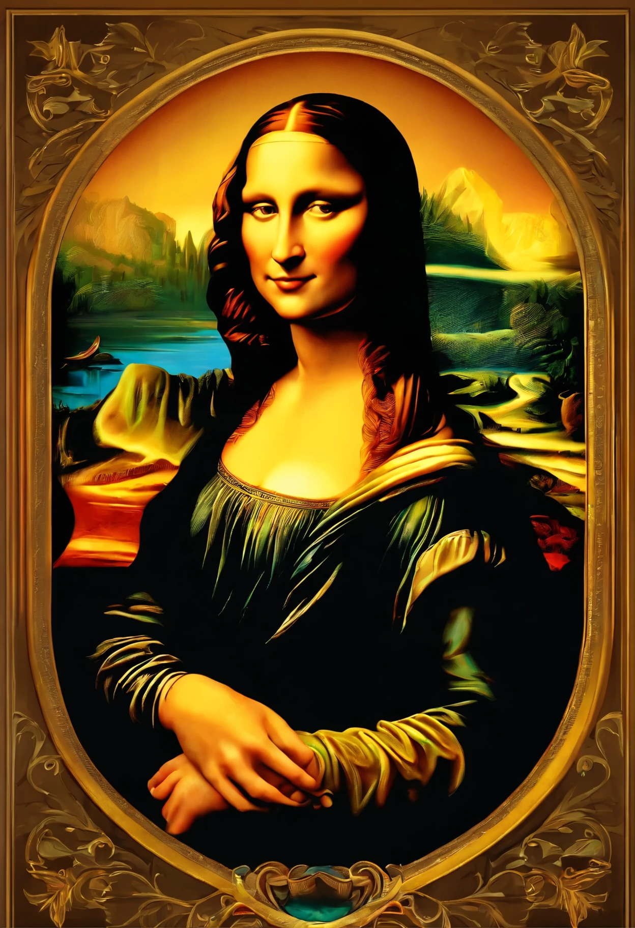 Mona Lisa mucha style