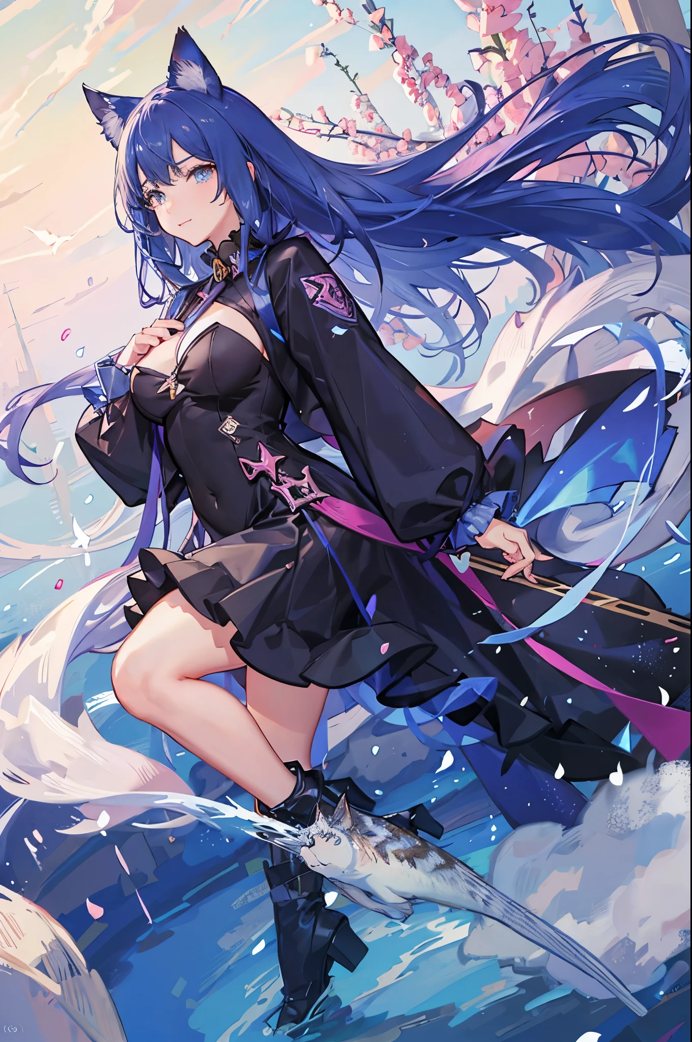 4k,8k,beautiful,High Quality,high resolution,high quality,anime,Cat ear,girl,Chubby,Plump