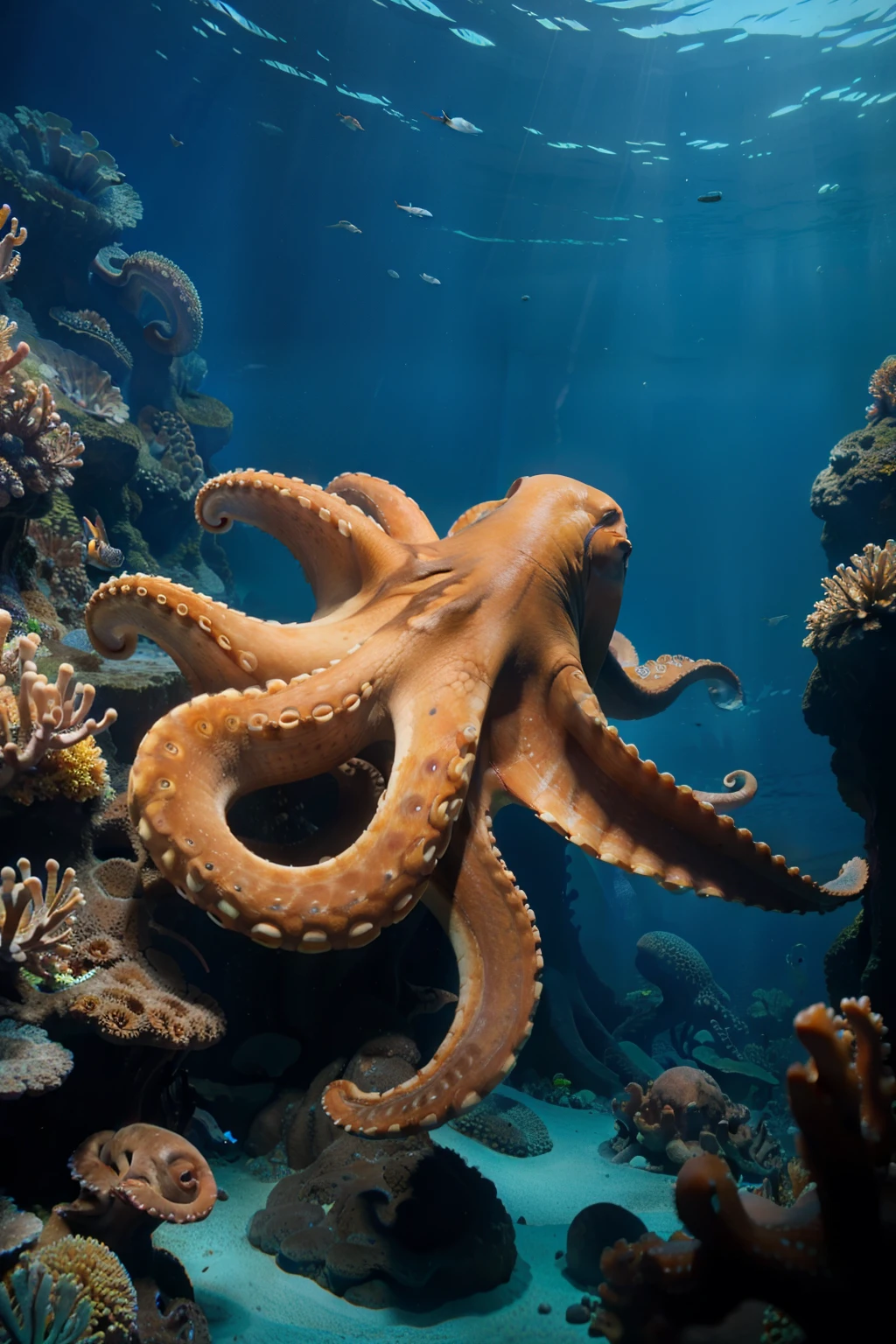 Pacific giant octopus, at the acuarium,