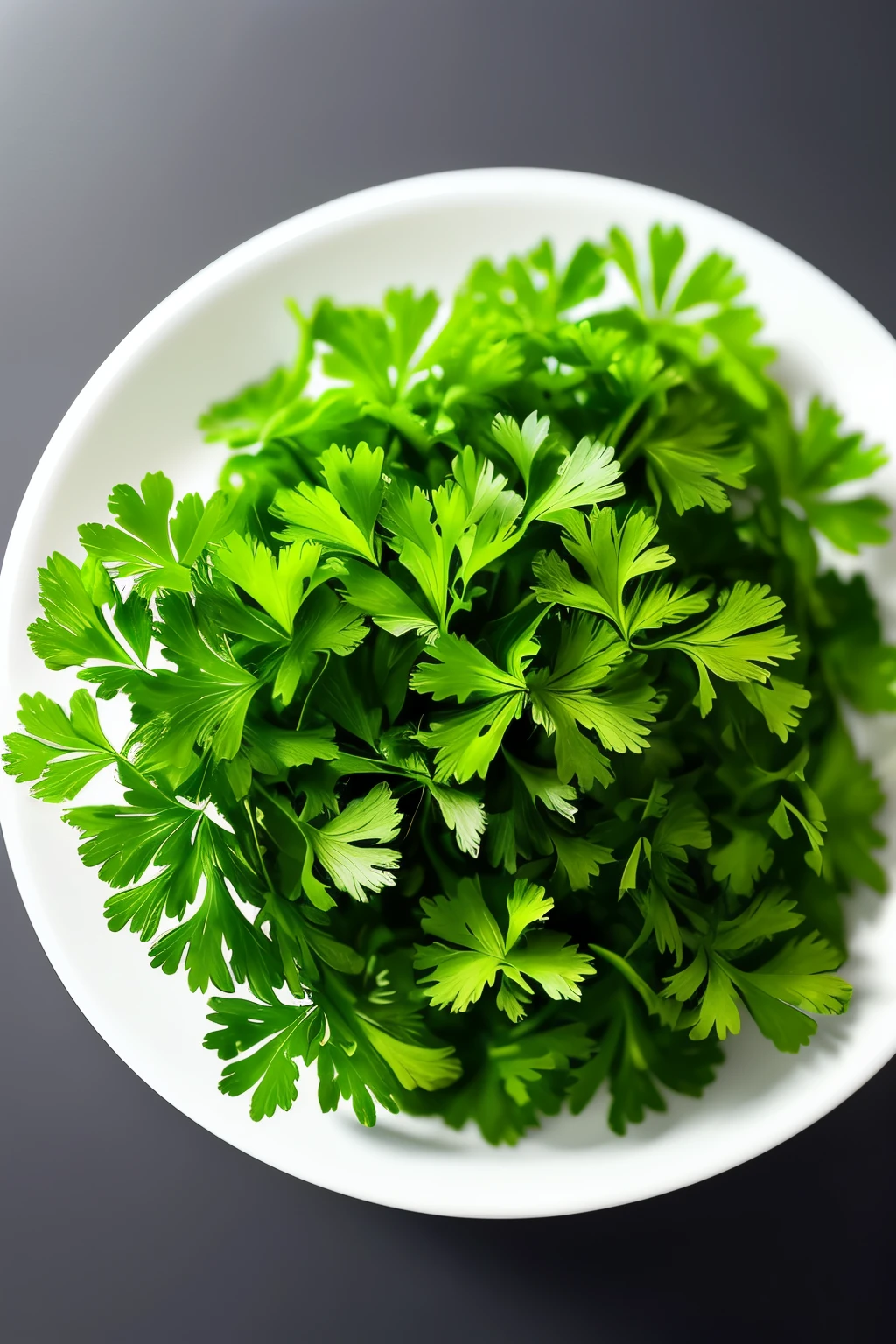 Subject: 3D rendering, ultra realistic photography. action: Focused image of intricately detailed parsley leaves arranged in a composition. Top view. lighting: Sunlight filter casting delicate shadows, volumetric lighting adding depth and texture. Cameras: Nikon D850, Sigma 105mm Macro, ISO 100, 1/200s, RAW file format. Post-processing: Adobe Photoshop, adding subtle color adjustments and sharpness to bring out the natural beauty of the parsley.
Subjects: 4D rendering, hyperrealistic photography. action: Two parsley leaves floating gently in mid-air, suspended