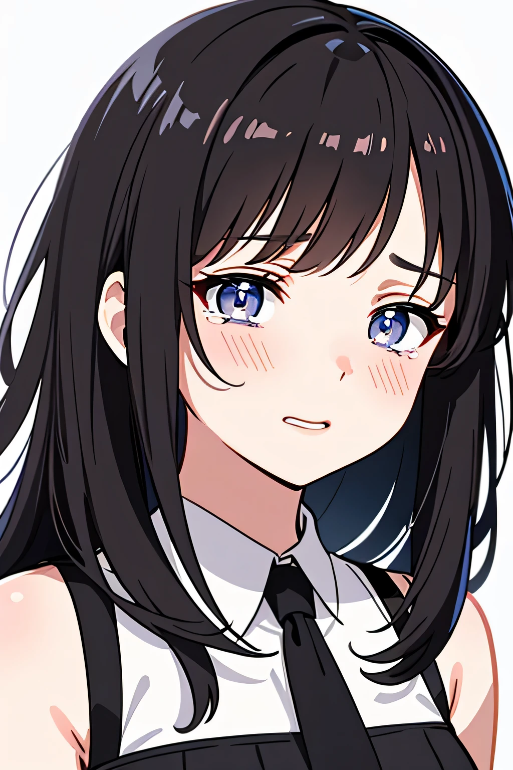 ((highest quality)), ((masterpiece)), (be familiar with), perfect face, (beautiful background), Crying and laughing,