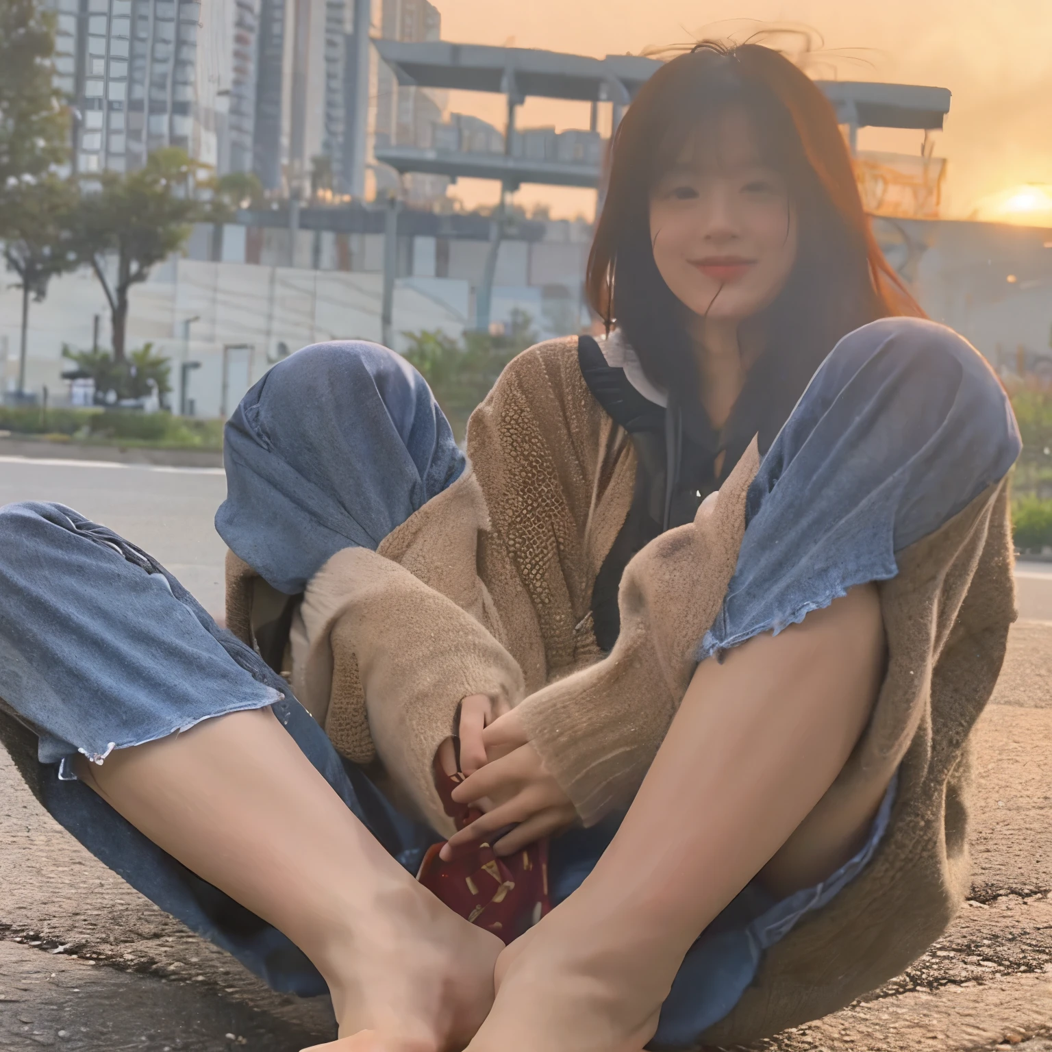 Beatiful feet spread pussy
