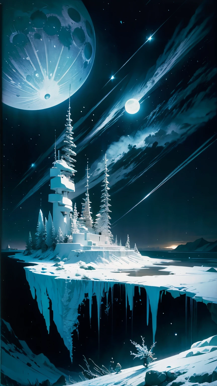 Rime ice, Moonlight-Imagination