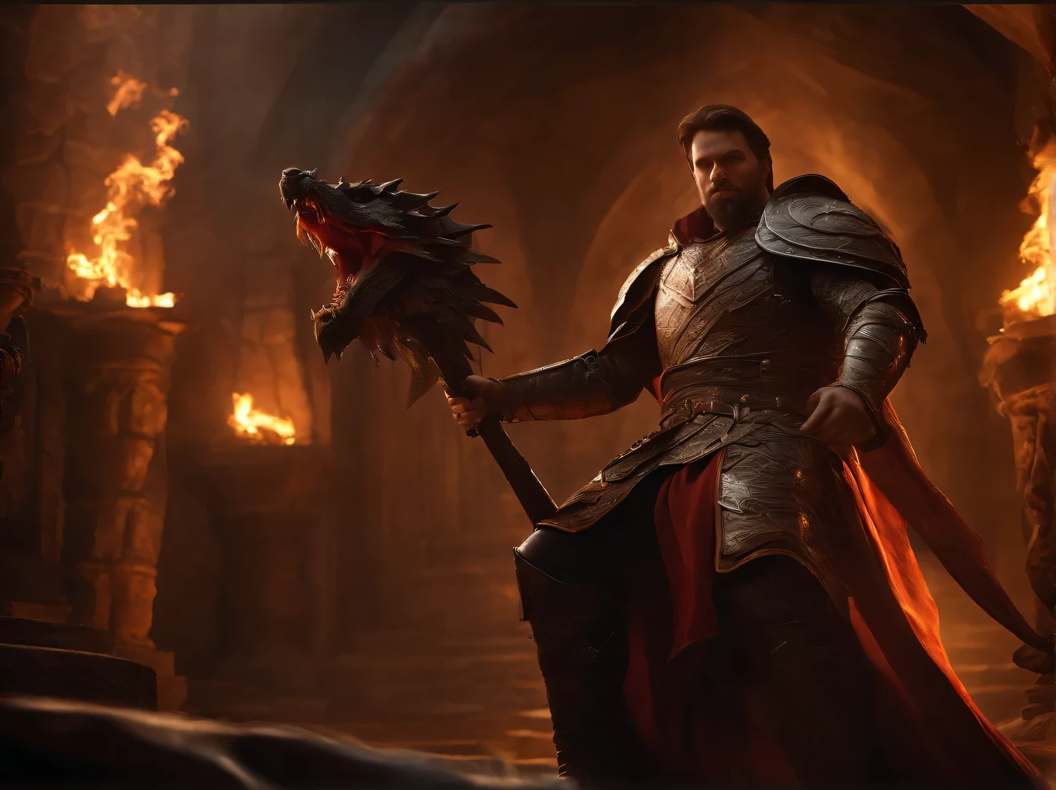 Dungeons and Dragons, a real story based on the game "Dungeons & Dragons", epic, grandiose, dragon and heroes, epic battle, magical artifacts, magic sword, real photography, cinematic frame, active scene, digital frame processing, computer graphics effects, digital art, masterpiece, real, valid, existing where- that's in another world