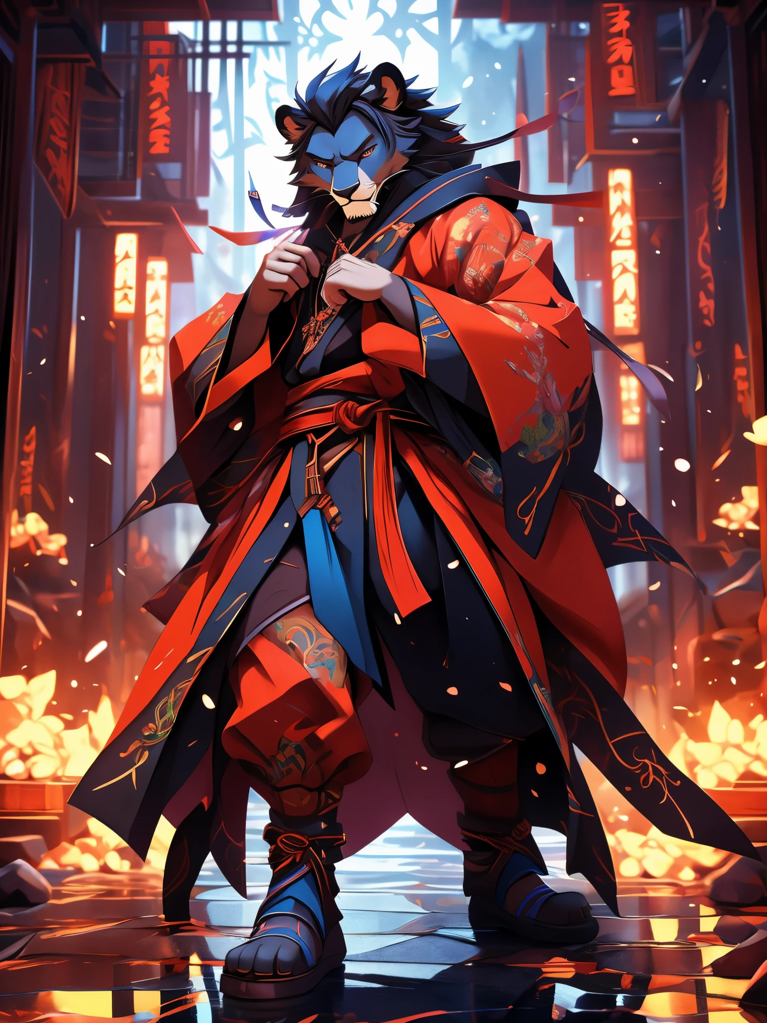 furry, male, anthro, (Lion Tail), Solo, (Realistic eye details:1.2), (beautiful detailed eyes), anime character there is a Lion man with samurai outfit in forest, sakura tree, onmyoji detailed art, onmyoji, anthropomorphic ninja, epic warrrior, style of duelyst, 2. 5 d cgi anime fantasy artwork, cool pose, killing intent, authoritative, elegant pose, full body like, slim body, in a panoramic view, good looking, splash art, anime style, 8k, 4k anime wallpaper, anime art wallpaper 8 k, 2 d art, 2d art, badass anime 8 k, anime art wallpaper 4k, detail art