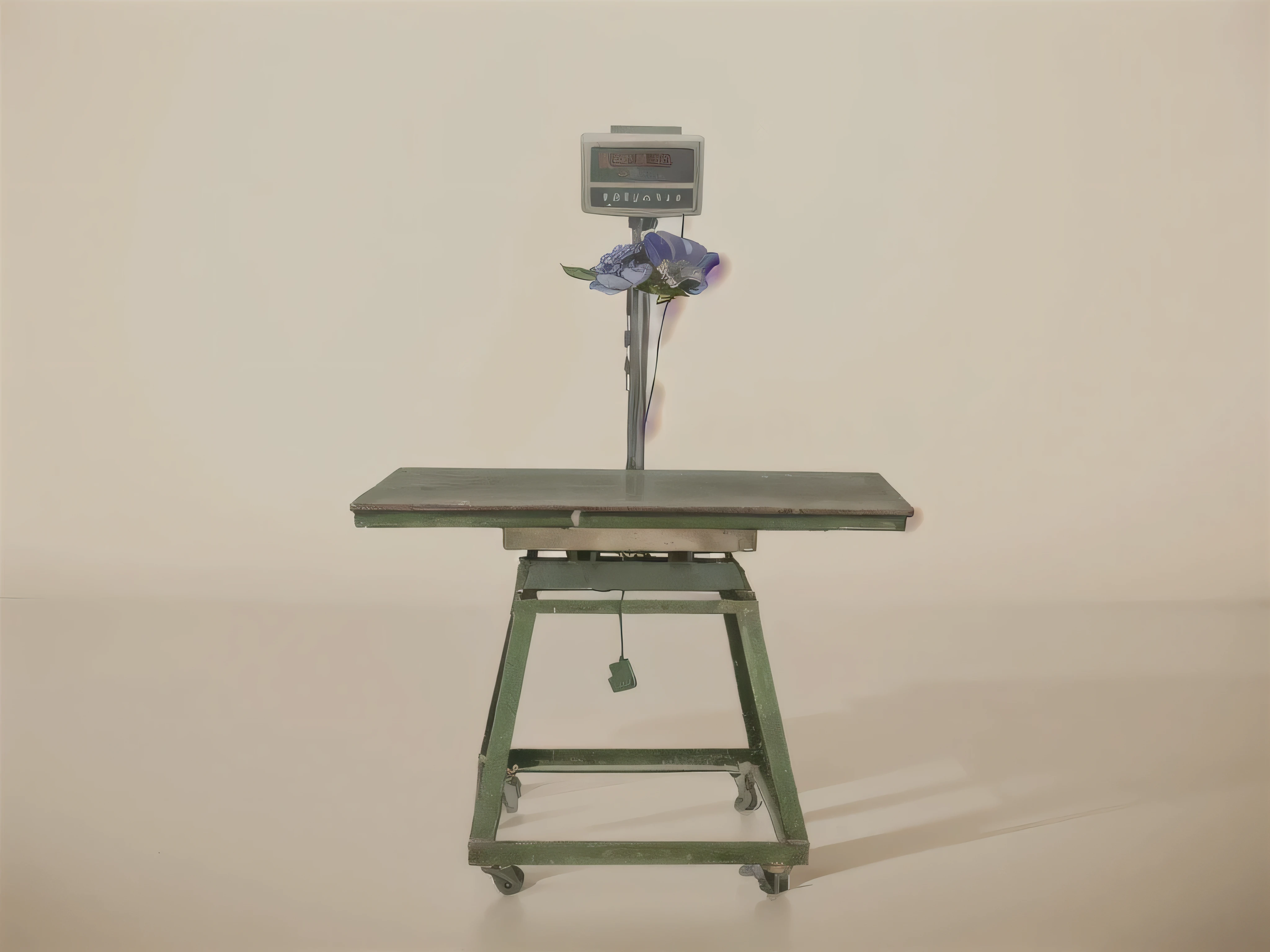 there is a scale with a flower on it on a table, metal scales, scales, realistic scale, very large scales, operating table, Alexandra Formina, Alexei Egorov, holding scale, John Rossing, Inspired by Zhang Kechun, incomprehensible scale, Set photo, scale, author：Kurt Rosch, David Kasan, Brockhofer