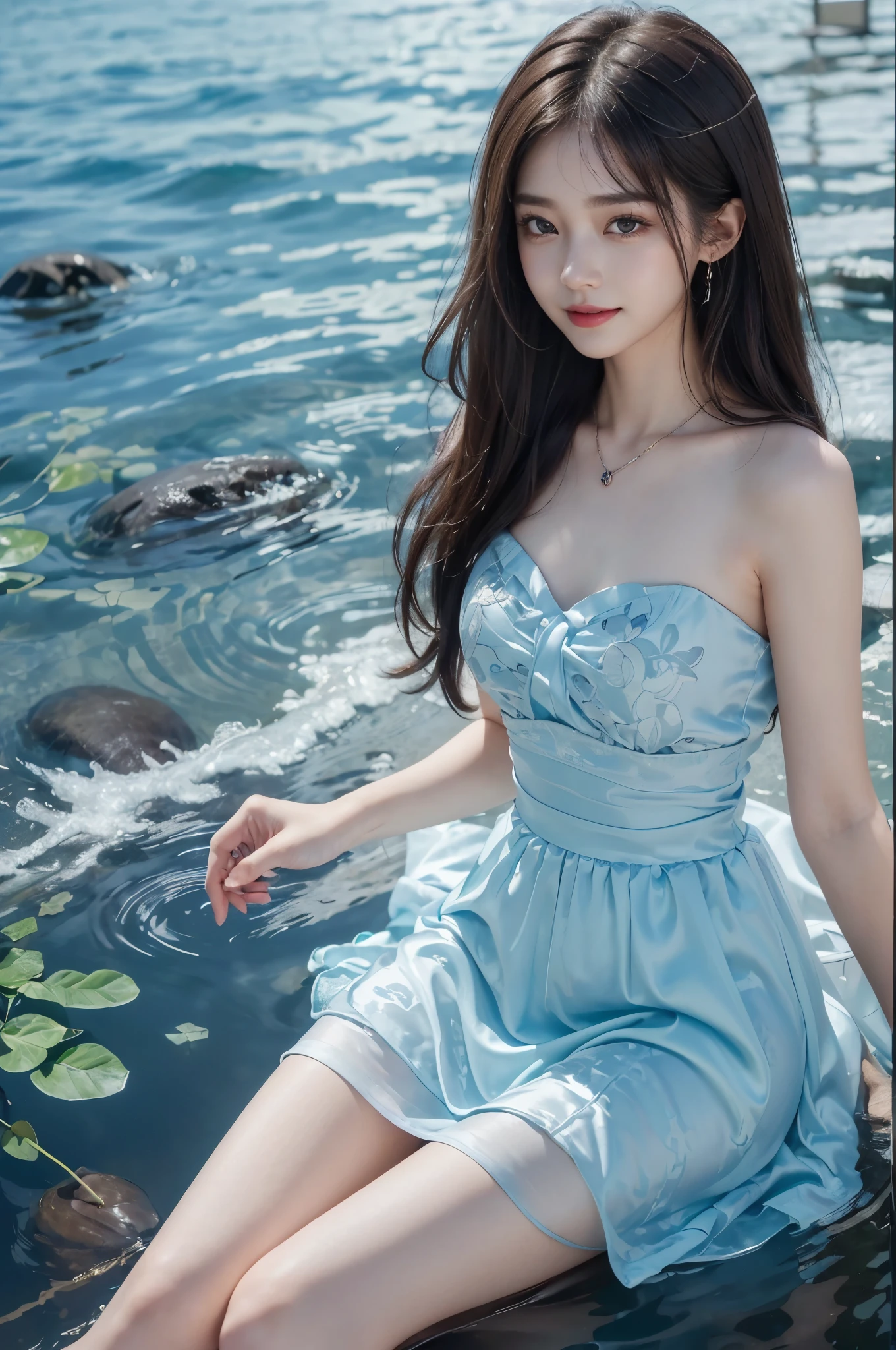 8k, masterpiece, RAW photo, best quality, photorealistic, extremely detailed CG unity 8k wallpaper, Depth of field, Cinematic Light, Lens Flare, Ray tracing, (extremely beautiful face, beautiful lips, beautiful eyes), intricate detail face, ((ultra detailed skin)) 1girl, ((Beautiful Silky satin Violet T-shirt )), ((Beautiful Silky satin Violet Above knee length skirt)), in the dark, deep shadow, pretty korean girl, kpop idol, 1 girl, (very slim slender fit-muscled body:1.3), ((looking at viewer)),(big smile:1.3), (fashion city night, dark night, (neon sign), (blurred background), fashion street night),(without people in the background:1.3), beautiful earrings, bracelets, necklace, pantyhose, clear eyes, (pale skin), (big eyes), face forward, ((upper body shot)), (looking at viewer:1.3) very slim, medium breasts, (Ultra-realistic, gazing at viewer), (hight resolution), (8K), (ighly detailed), (Brown hair, short-hair), (Show the navel), (Slim body)