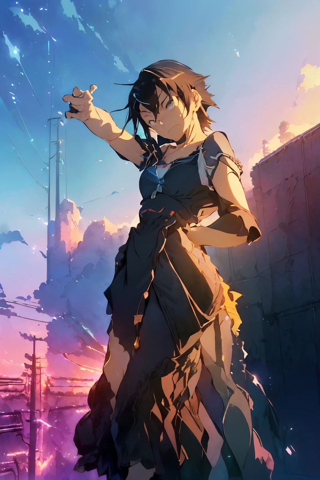 ((Disapproving Girl)), ((Moral Message:1.1)), Not suited, Throwing Garbage, ((Roadside:1.2)), Overlooking Viewers, ((Disgusted Expression:1.3)), Regretful Posture, ((Detailed Face:1.4)), 5G Widescreen, ((Sharp Focus:1.5)), Colorful Background, ((Realistic Design:1.6)), Urban Scene, ((Makoto Shinkai Style:1.7)), Environmental Awareness, ((Gesture of Refusal:1.8)), Hands on Hips, ((Dress Code: Casual:1.9)), ((Skirt Length: Kne