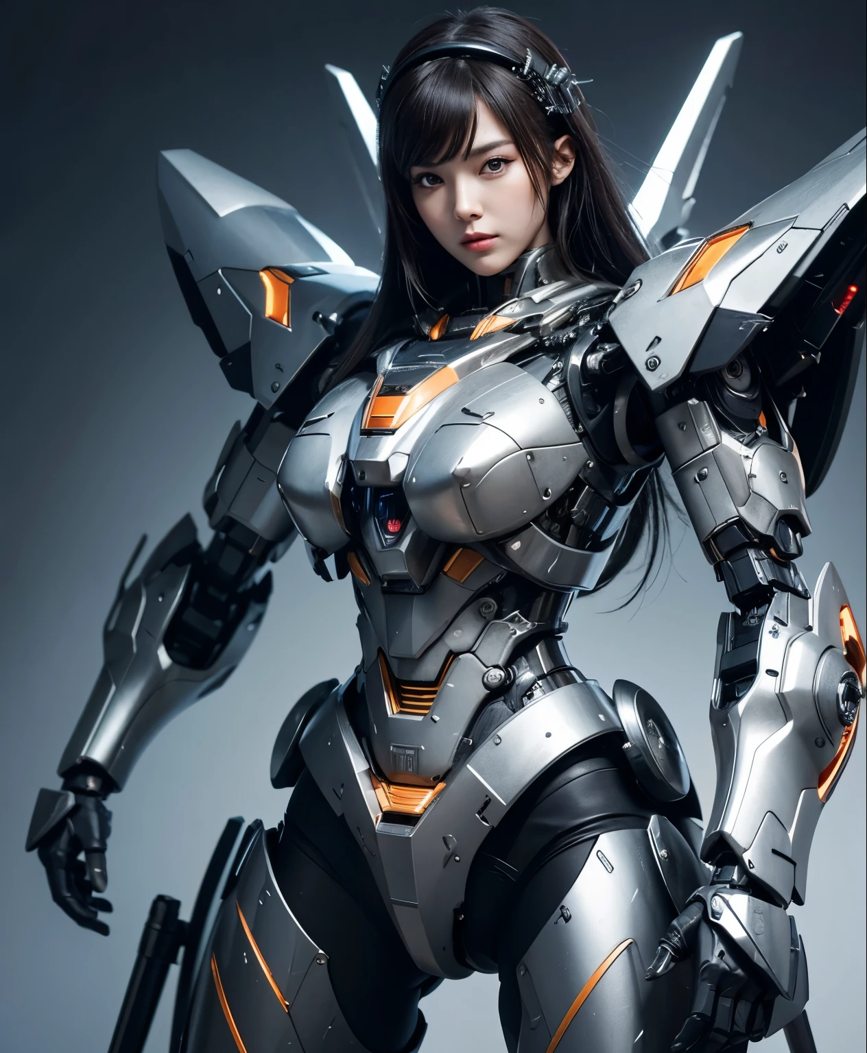 rough skin, Super detailed, advanced details, high quality, 最high quality, High resolution, 1080p, hard disk,(mecha queen),beautiful cyborg woman,Mecha cyborg girl,battle mode,Mecha body girl,She wears a futuristic mech