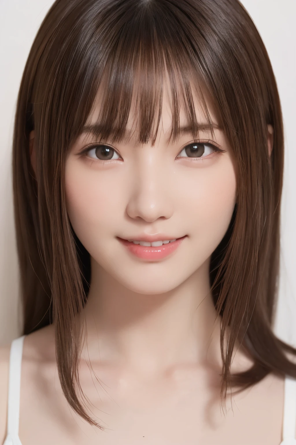 one girl,((best image quality:1.7))、((Top-down angle photo:1.5))、beautiful girl, delicate girl:1.3), (:1.3),(smiling beautiful girl:1.2)、break, (Bare skin、camisole、transparent:1.2),break, very fine resolution, (symmetrical eyes:1.3),(camisoleがtransparent:1.5)、break, (お風呂場でtransparentなcamisoleを着ているbeautiful girlスナップ:1.3), (camisoleが透けてBare skinが見えている:1.4)、perfectly trimmed fingers,break, small breasts, brown eyes, parted bangs, brown hair,break, (Eye and face details:1.0),break, (masterpiece, highest quality, Super detailed, detailed face, 8K)