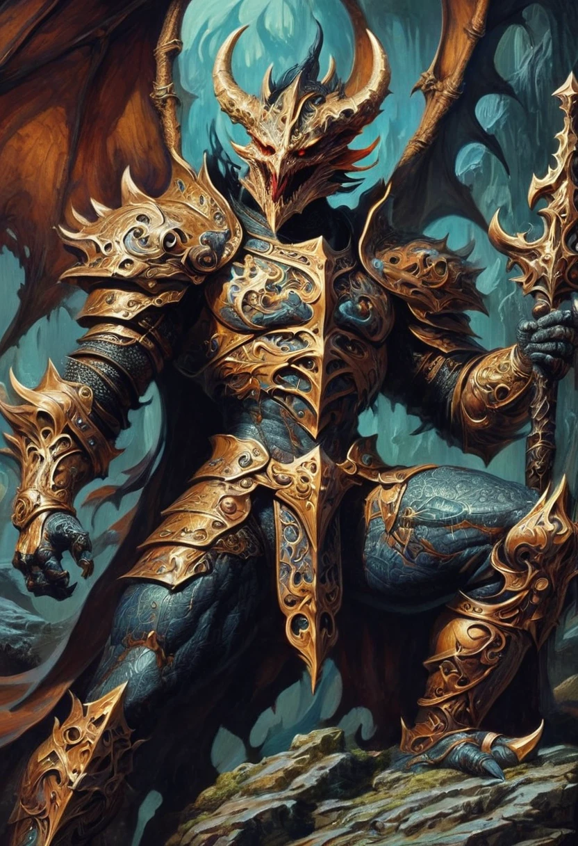 Dungeons & Dragons, by Peter Mohrbacher and Gerald Brom, dark, masterpiece, best quality, perfect composition, very aesthetic, absurdres, ultra-detailed, intricate details, Professional, official art, Representative work