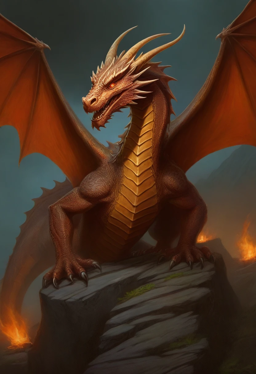 masterpiece, best quality, very aesthetic, absurdres, dragon, dungeons and dragons
