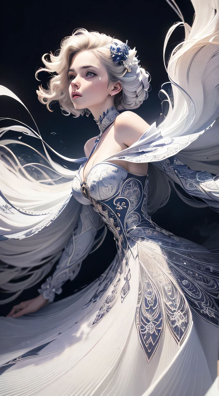 (((White Cloud Background))), (((High Saturation))), ((Surrounded by Color Splashes)))) Ultra Detailed, Beautiful and Aesthetic, Masterpiece, Best Quality, (Zentangle, Mandala, Tangled, Entangle), (Fractal Art: 1.3), ((1girl, Very Detailed, Dynamic Angle, Cowboyshot, Most Beautiful Forms Chaotic, Elegant, Fauvist Design, Bright Colors, Romanticism, Michal Mraz, Adrian Ghenny, Petra Courtwright)), atmospheric, ecstatic notes, flow notes visible