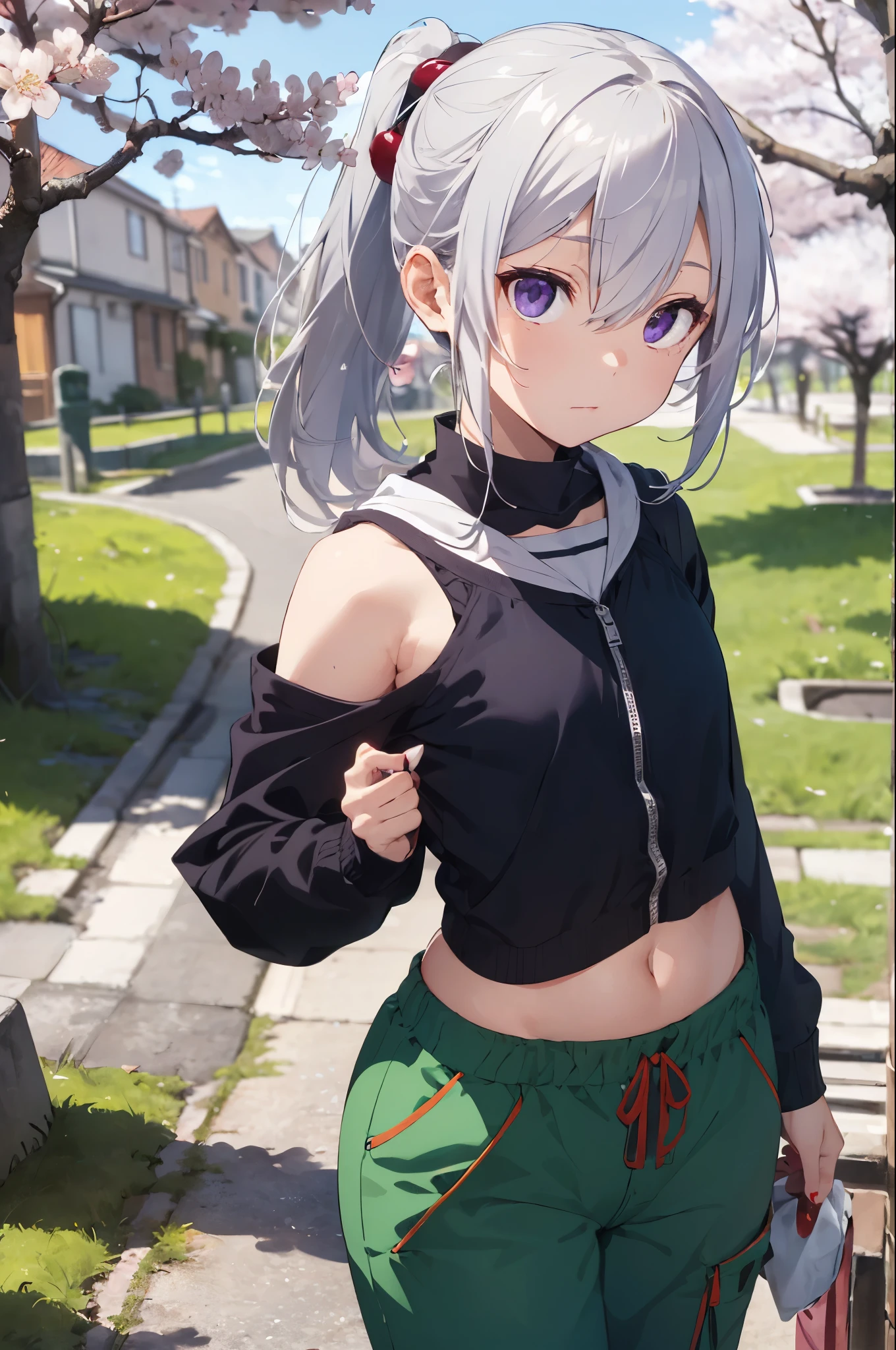 video angle, written boundary depth, (looking at the viewer), (right foreground: 1), (standing photo: 1),
cat ears girl, (alone),silver hair,(white skin:1), (Curvaceous:1.2), (wide hips:1.1), cat ears girl,
(Background of cherry blossom trees), (Background of cherry blossom trees: 1.4), (Background of cherry blossom trees: 1.4),
(green clothes), (bare shoulders, Green Micro Bikini), (T-back pants: 1.2), sharp nails, Detailed corners, thigh boots,
(ponytail, hair between eyes), (silver hairの), (purple eyes), (flat chest: 1.2),
No expression, stunned, sleepy,
seaweed, seaweed, seaweed, seaweed, seaweed, seaweed, seaweed, seaweed