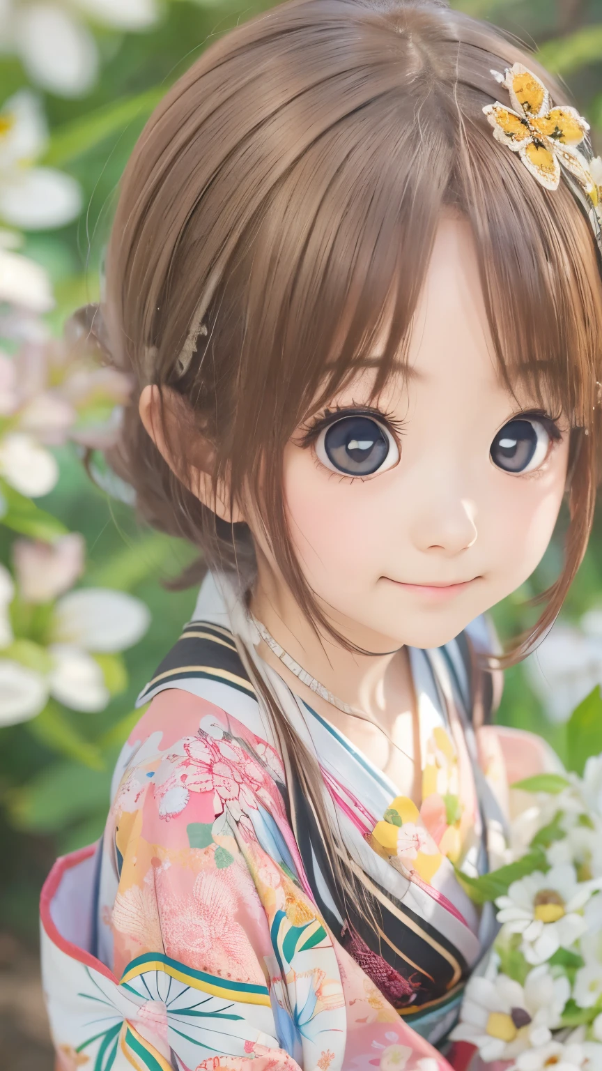 Close-up of a  girl sitting at a table, lovely digital painting, adorable digital art, cute beautiful, Cute little Cute young girl, Realistic cute girl painting, cute portrait, beautiful lovely, Cute and lovely, with cute doting eyes, Young and cute face, Cute girl, adorable expression, cute kawaii girls, portrait cute-fine-face