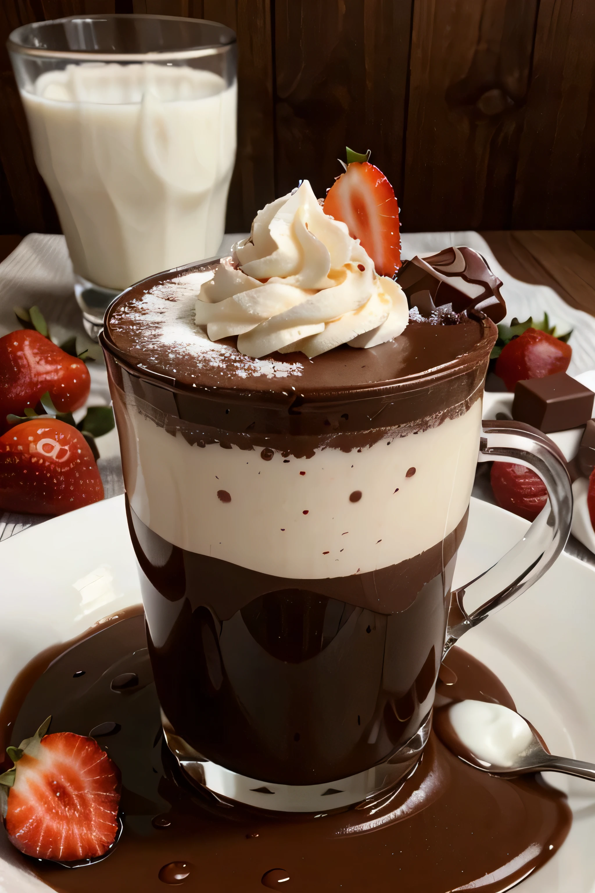 19 / 5.000 Translation results Translation result chocolate splash with milk and strawberry