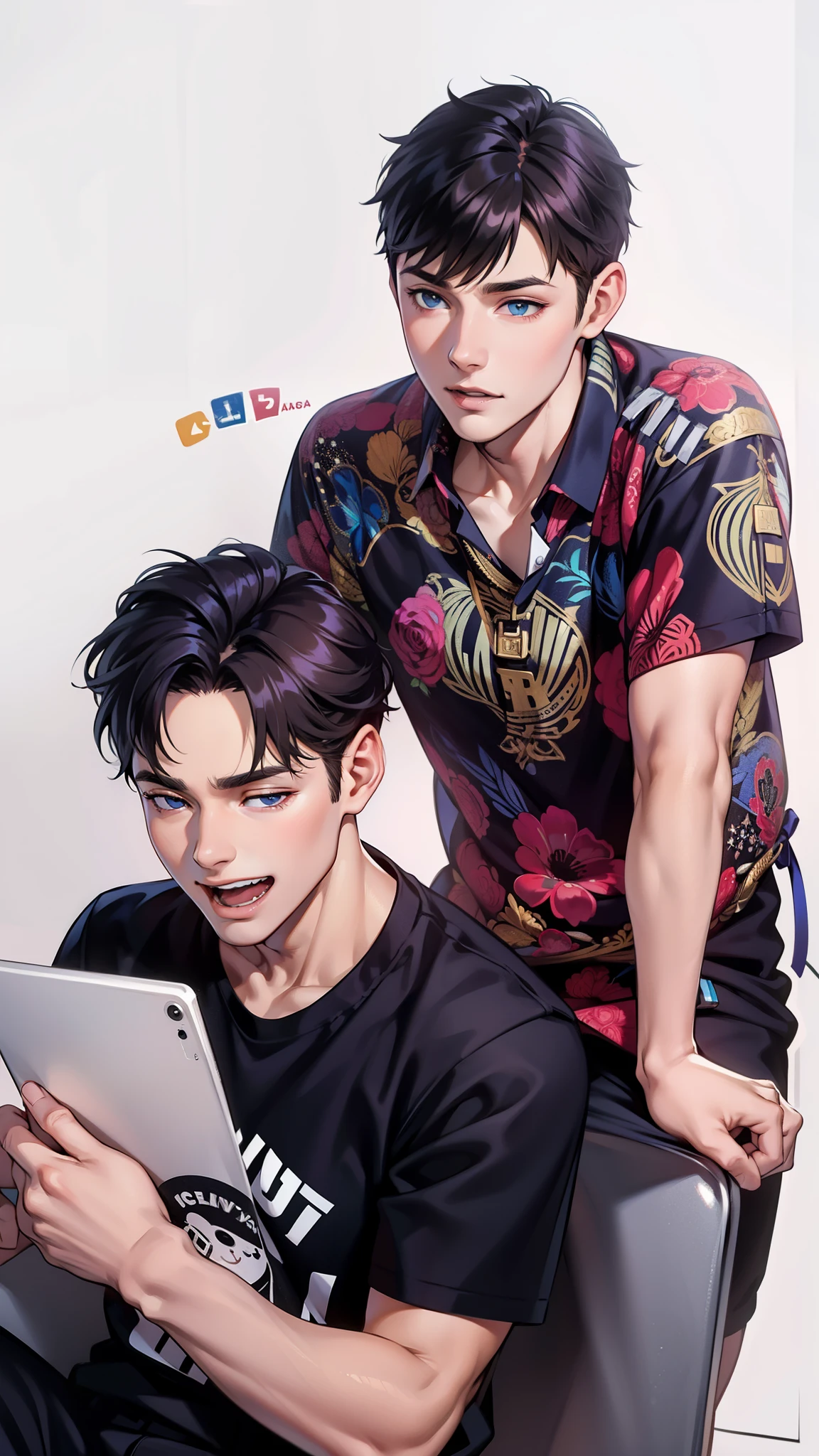 There are two handsome young men of of age.