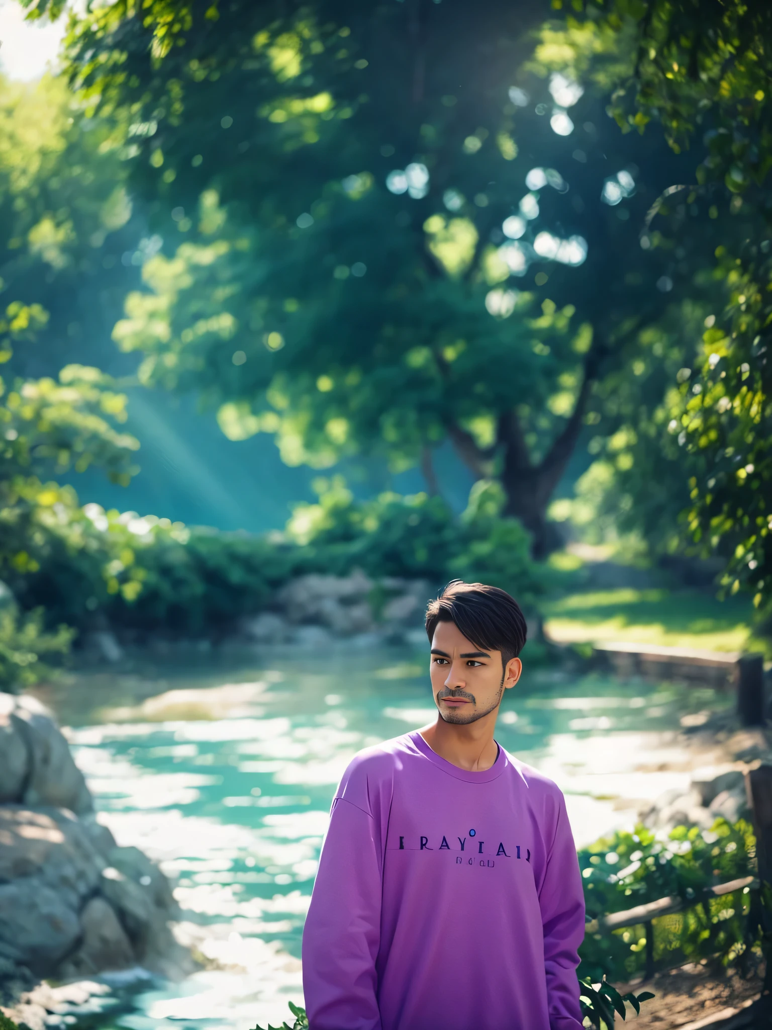 Purple and green mixed colour sweatshirt