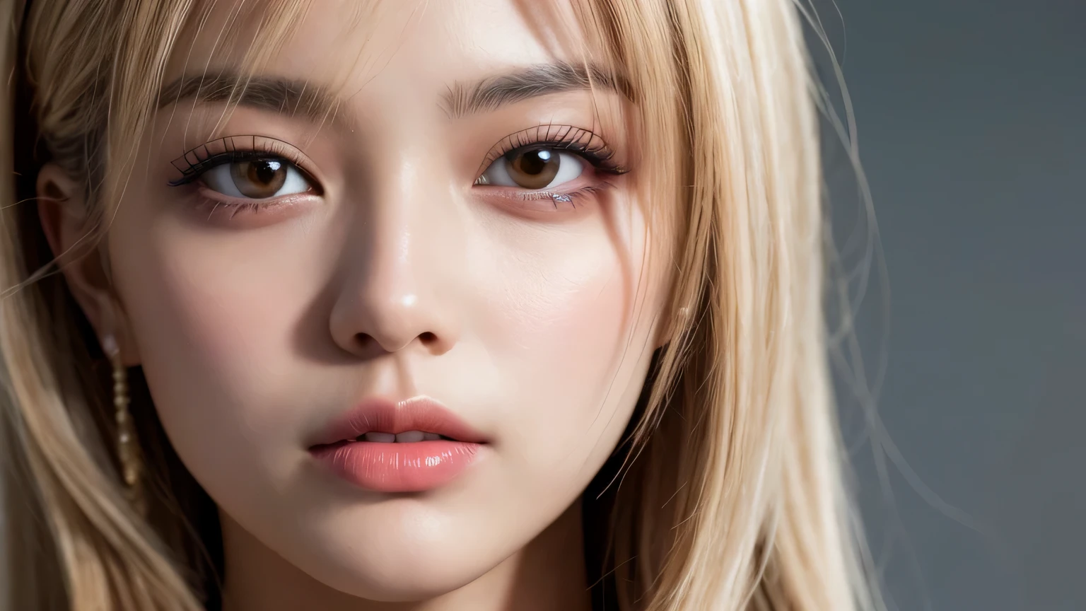 ((best quality)), ((masterpiece)), (detailed), perfect face, 1girl, crop top, blonde hair, eyeliner, aroused,