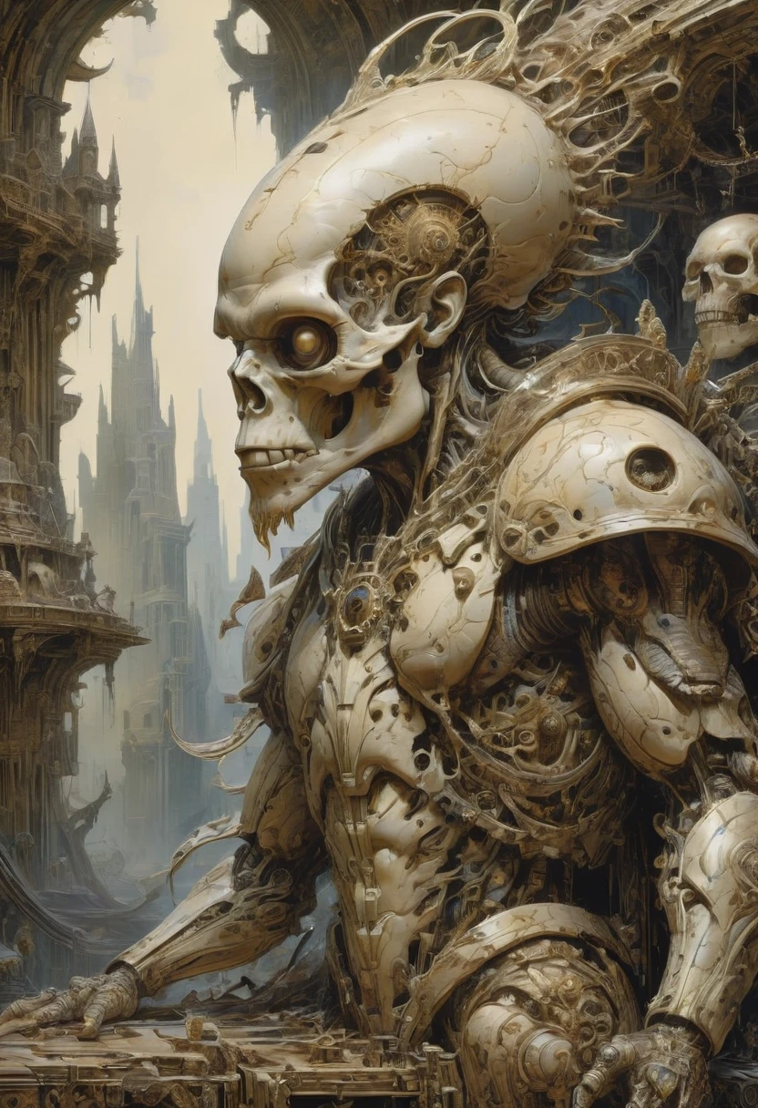 Dungeons & Dragons, by Peter Mohrbacher and Gerald Brom, dark theme, best quality, masterpiece, very aesthetic, perfect composition, intricate details, ultra-detailed