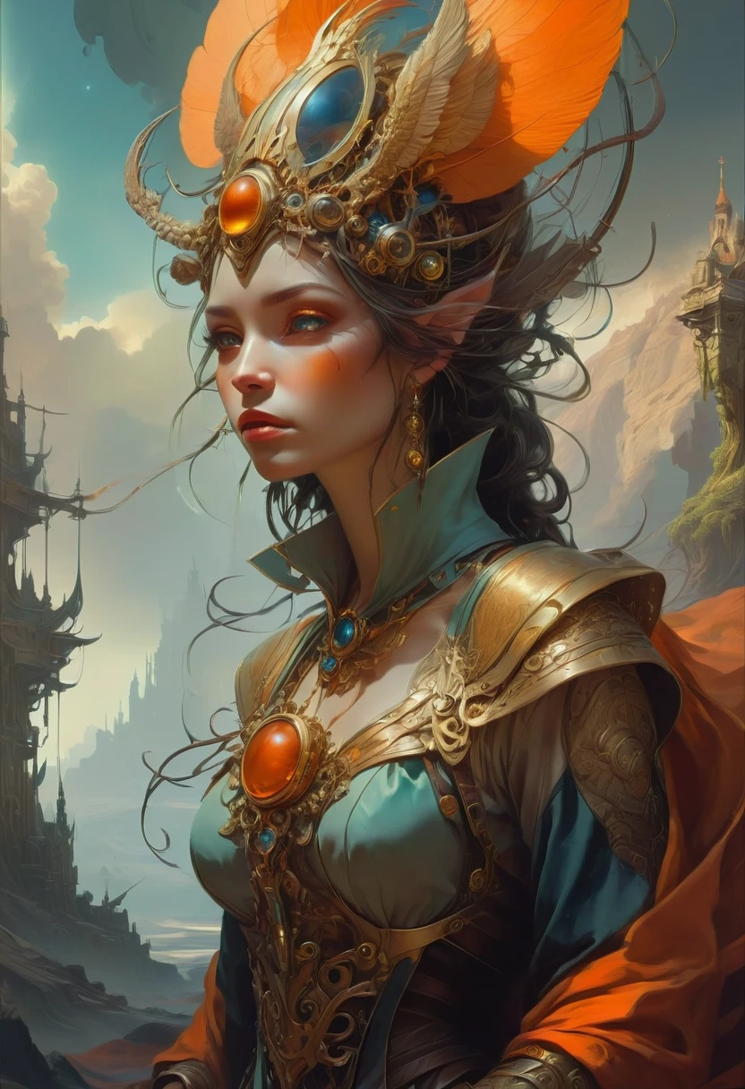 Dungeons & Dragons, by Peter Mohrbacher and Gerald Brom, dark theme, best quality, masterpiece, very aesthetic, perfect composition, intricate details, ultra-detailed