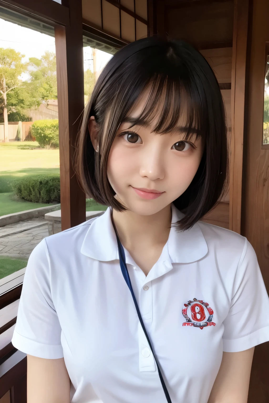 (Anatomically correct, Perfect body:1.3), professional writing、Detailed workmanship、(High resolution:1.2)、photo sculpture、8k, High resolution、(RAW Photos, Realistic:1.2)、highest quality, masterpiece, Slim figure、High resolutionの顔、(the face is in focus、High resolutionの目, Watery eyes)、(Concentrated, Symmetrical pupils:1.2)、High quality and beautiful skin、Firm Skin、Natural Makeup、Gloss Lip, High-definition hair texture, (Japanese women、high school girl:1.3)、16 years old、(short hair:1.3), Unparalleled beauty、break (High School Uniform:1.3) break bedroom, (Very embarrassed, blush:1.3)、(Shooting from the sky:1.2), (View your viewers:1.2), (Blowjob:1.2), (penis:1.2)、(((Exposing her breasts)))、(((exposing nipples)))、