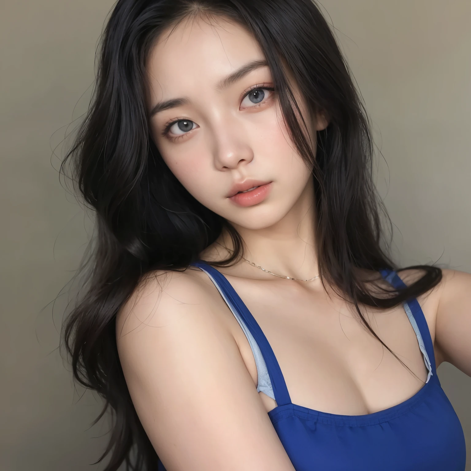 Arafed Asian woman wearing a blue top posing for a photo., beautiful Asian girl, Cindy Avelino, asian features, hermosa joven coreana, Asian girl, 18 years, asian woman, muchacha coreana, young cute wan asian guy, asian guy, 🤤 girl portrait, una asian woman, Southeast Asian with round face, hermosa mujer surcoreana