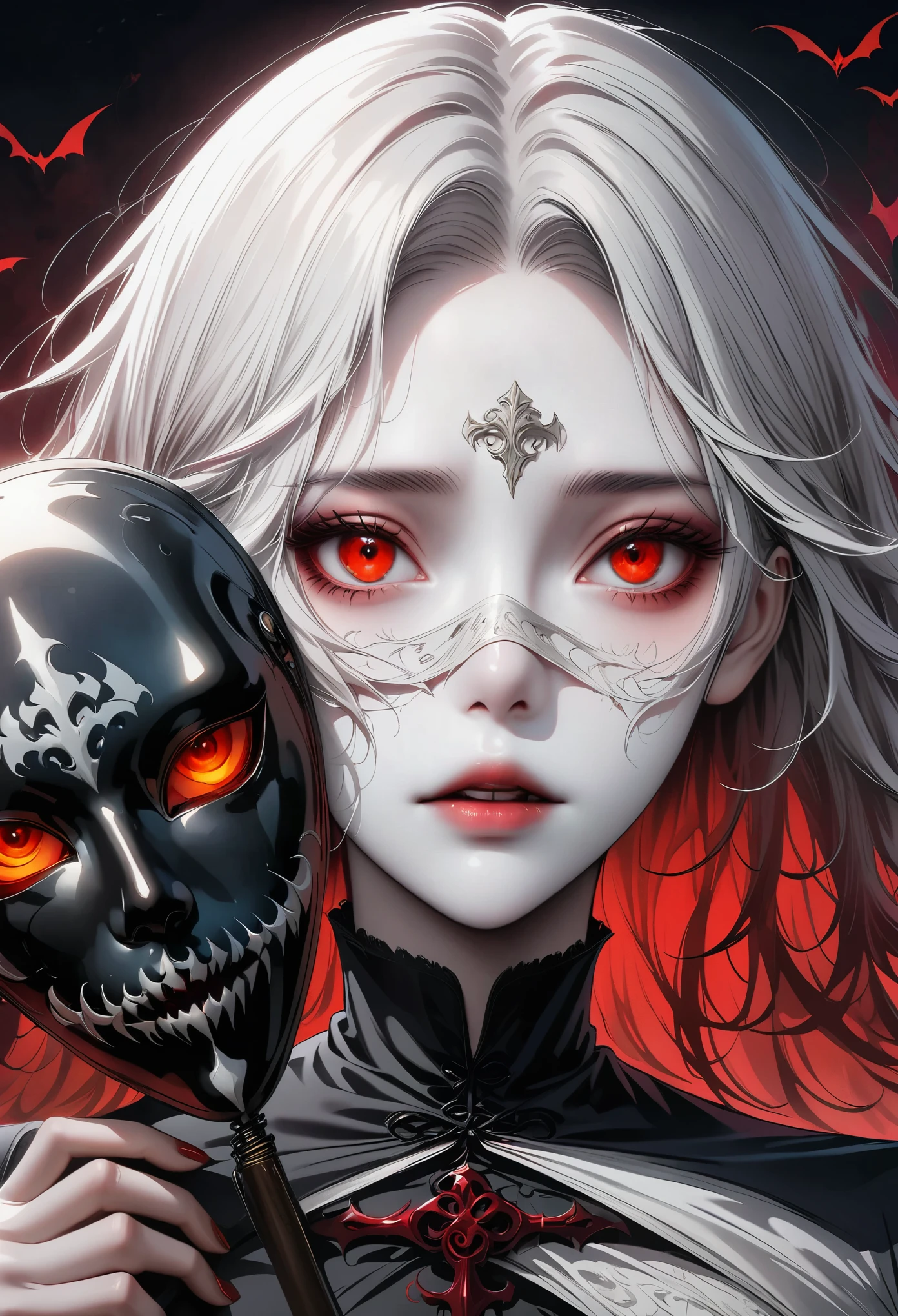 Close-up of big demonic eyes, compound eye, Unique Demonic Ghoul, unusual student,Kaneki, monochrome, radioactive light, anime 2018::1,  tangerine::1, neon color::1,, part 1.5, Detailed face, super quality, hypergraphics,  blossom 1.0, vampire, depressed, Surreal, anime reality,anime girl, dark gothic style, high dynamic range, RTX, body torn apart , Detailed face,soft light, Shen Haicheng,number,looking up at camera",  8K, dreamy big eyes,vague, smooth and soft skin, clone face, Symmetrical,Neon liquid, 从in eyes漏出来,animation art,photo, cracked face  , ......key: tangerine, in eyes, 