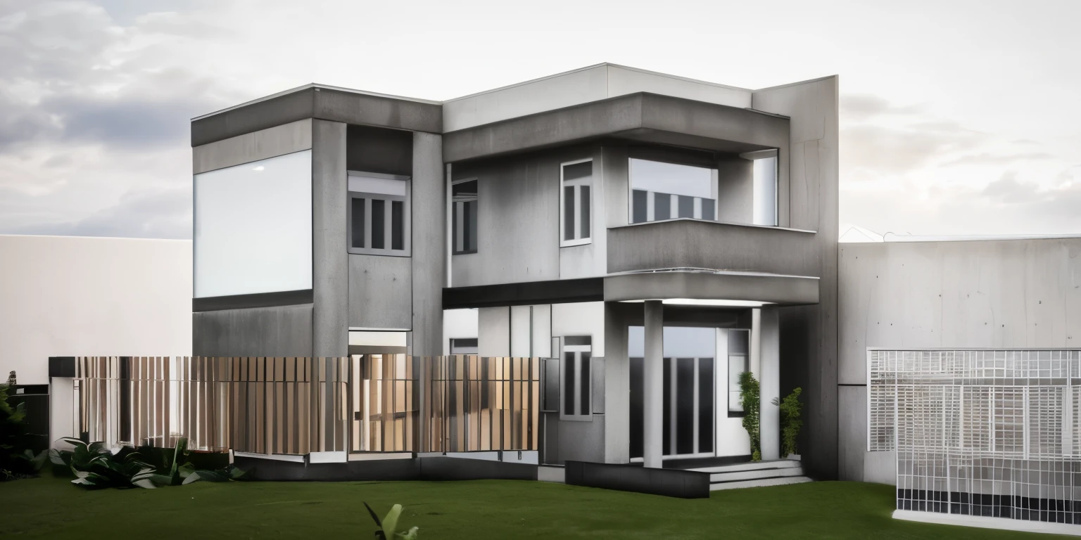 vArchModern, 85mm, f1.8, portrait, photo realistic, hyperrealistic, orante, super detailed, intricate, dramatic, sunlight lighting, shadows, high dynamic range, house, masterpiece,best quality,(8k, RAW photo:1.2),(( ultra realistic)), (8k, RAW photo, best quality, masterpiece:1.2), a highly detailed building designed by tadao ando, with lots of concrete and glass, rainy,realistic style,best quality, photo-realistic,8k uhd, dslr, soft lighting, high quality, film grain, Fujifilm XT3,grass on the ground