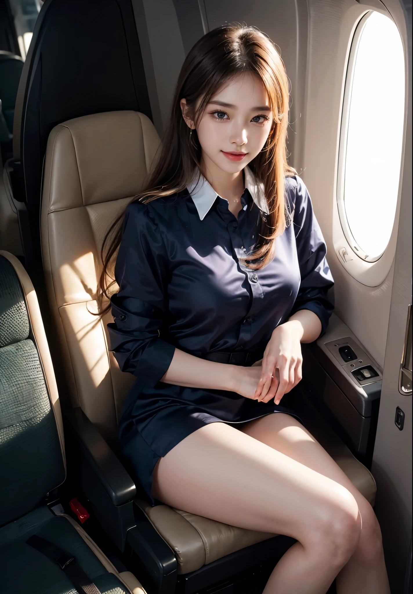8k, masterpiece, RAW photo, best quality, photorealistic, extremely detailed CG unity 8k wallpaper, Depth of field, Cinematic Light, Lens Flare, Ray tracing, (extremely beautiful face, beautiful lips, beautiful eyes), intricate detail face, ((ultra detailed skin)) 1girl, ((Beautiful Silky satin Violet T-shirt )), ((Beautiful Silky satin Violet Above knee length skirt)), in the dark, deep shadow, pretty korean girl, kpop idol, 1 girl, (very slim slender fit-muscled body:1.3), ((looking at viewer)),(big smile:1.3), (fashion city night, dark night, (neon sign), (blurred background), fashion street night),(without people in the background:1.3), beautiful earrings, bracelets, necklace, pantyhose, clear eyes, (pale skin), (big eyes), face forward, ((upper body shot)), (looking at viewer:1.3) very slim, medium breasts, (Ultra-realistic, gazing at viewer), (hight resolution), (8K), (ighly detailed), (Brown hair, short-hair), (Show the navel), (Slim body)