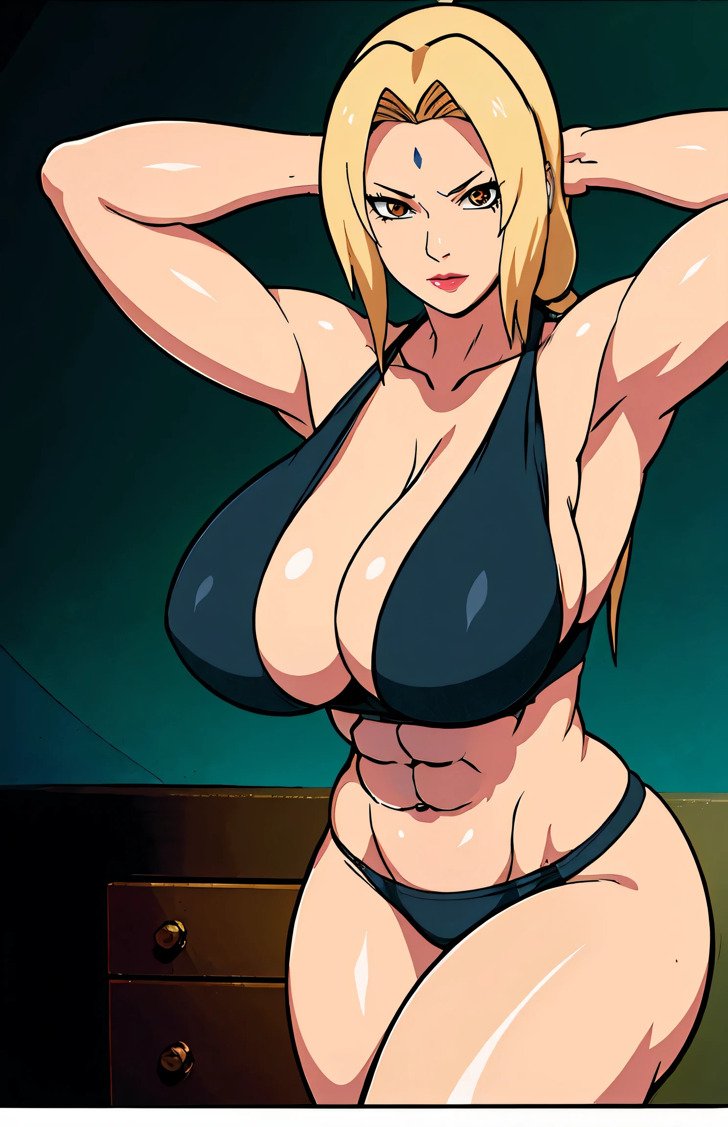 (huge tits), (( rob)),(( sports bra)), fullbody, cleavage, good anatomy, masterpiece, best quality, 4k, 8k, professional photography, soft light, sharp focus, 1 girl, blonde hair, at bedroom, blonde hair, parted banks, detailed face+brown eyes, open lips, lipstick,((deep navel show)),toned midriff , full body shot,front view photoshoot,sports bra, (toned abs:1.5)