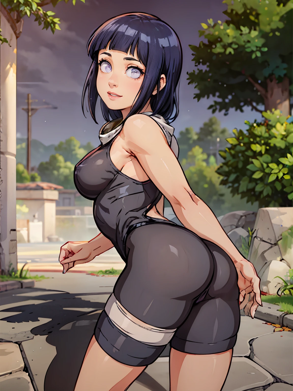 ((masterpiece)), (best quality),, official art, extremely detailed CG unity 8k wallpaper, highly detailed, shiny skin, Depth of field, vivid color,, 1girl, (curvy:0.6), (full body:0.8), girl wearing sexy clothes, sexy , portrait sophie mudd, casual pose, gorgeous young model, cute young woman, a beautiful -aged girl, very pretty model, young , cute young girl, beautiful young girl, beautiful model, long black/blue hair, dark hair, shiny hair, young and cute girl, girl, Hinata, Naruto, Hinata anime, anime, looking at me, high shadow texturing, shadows included, looking epic, epic background, epic place, single person, nobody else, wearing swimsuit, wearing somethink cute, wearing cute dress, adorable, kawaii, cute, proud, happy, definision of happines, rainy day, rain, light source, epic lighting, sunning, 18+ , epic background, super epic backgorund, backgorund theme, suepr shadowing, shadows, dynamic lighting, wearing sexy clothes of random color, (Background: sunset, sunny forest, nature), poses: (Poses: sexy pose), light face, light outline lines, realistic, hyper detailer, high details,show ass