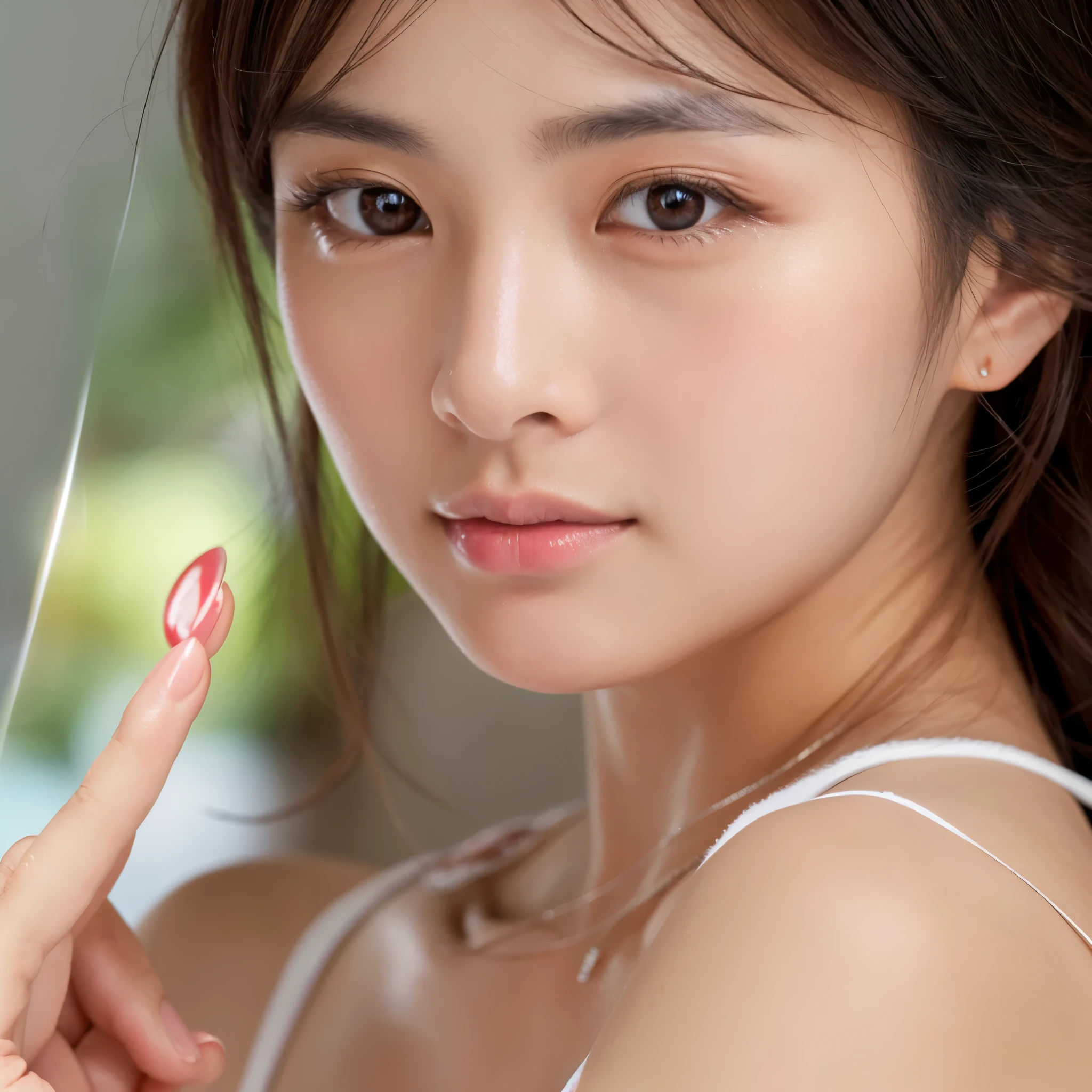 Detailed image of a photo-realistic Japanese beauty face