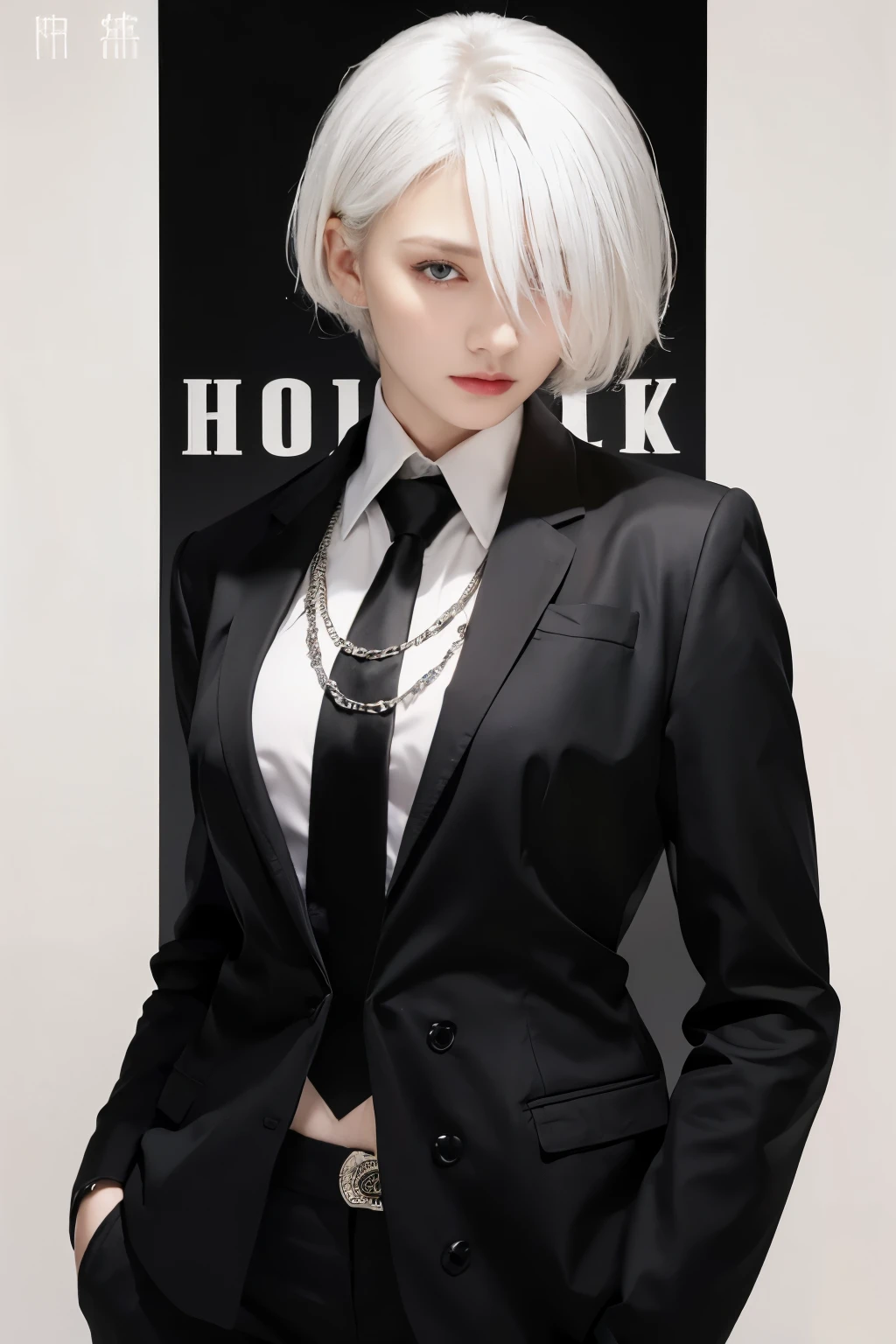 best qualtiy, tmasterpiece, ultra high resolution, (realisticlying:1.5), RAW photogr, 1girll, bshoulders, in the darkness nigth, deep shading, low tune, cold light, Sexy look, short detailed hair,White hair,white skinned,damp hair,blacksilk