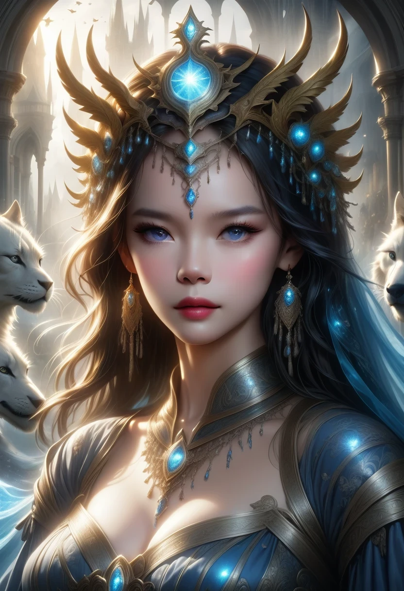 *8k masterpiece, top quality, best quality, official art, (Beauty and Aesthetics: 1.3), Very detailed, (fractal art: 1.3), A fantasy action movie 。《Dungeons and Dragons》Directed by Courtney Solomon,Thora Birch、Jeremy Irons、Justin Welling、Bruce Payne、Fantasy action movie starring Marlon Wayans。The film tells the story of a mysterious country in medieval Europe.,The forces of justice headed by the Queen tried their best to deal with the Wizards、A story of life and death。