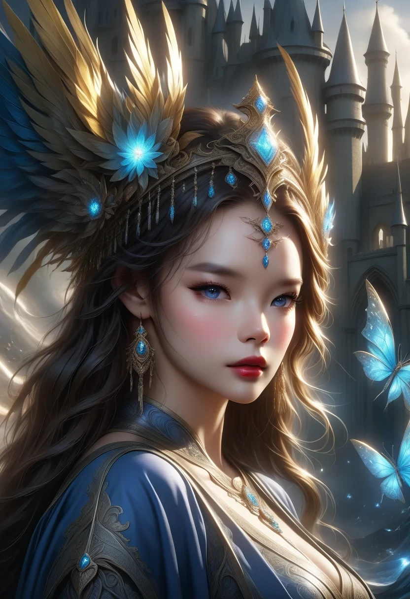 best quality,4k,8k,highres,masterpiece:1.2,ultra-detailed,realistic:1.37,figure painting,portrait,traditional oil painting,Naga sculpture,exquisite detailing,serene expression,enchanting gaze,scales and patterns,details of the face and body,flowing hair,fine brushwork,subtle shading,vivid colors,soft lighting,mythical creature,wisdom and beauty