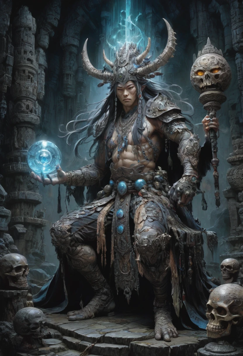 Dungeons & Dragons, by Peter Mohrbacher and Gerald Brom, dark theme, best quality, masterpiece, very aesthetic, perfect composition, intricate details, ultra-detailed