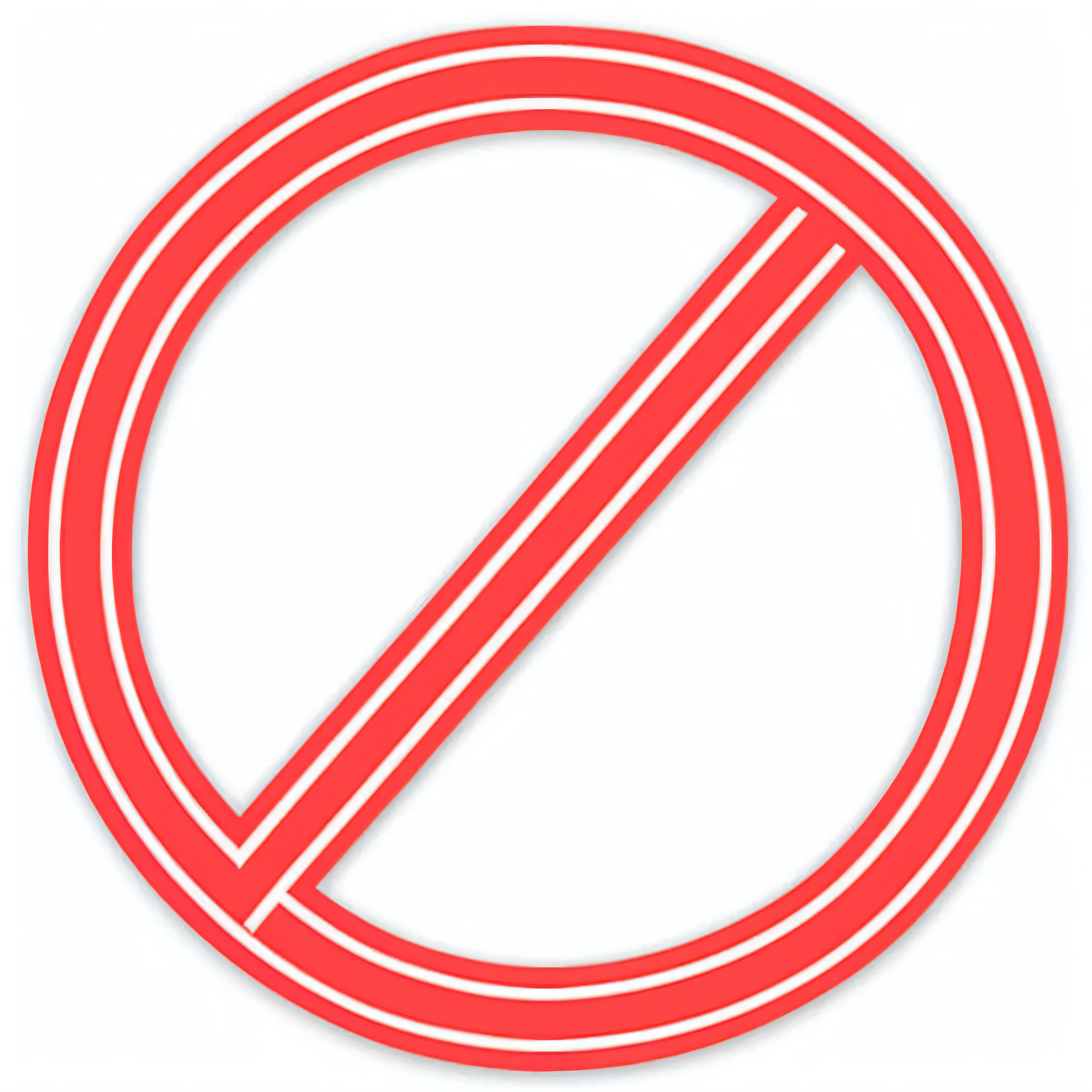 a close up of a red no entry sign with a white line, no ears, no lighting, no gradients, no light, forbidden, no horns, no green, no text, no letters, no power, no lights, no red colour, no mouth, no text!, no tail, no distortion, no flash, no light penetrates to room