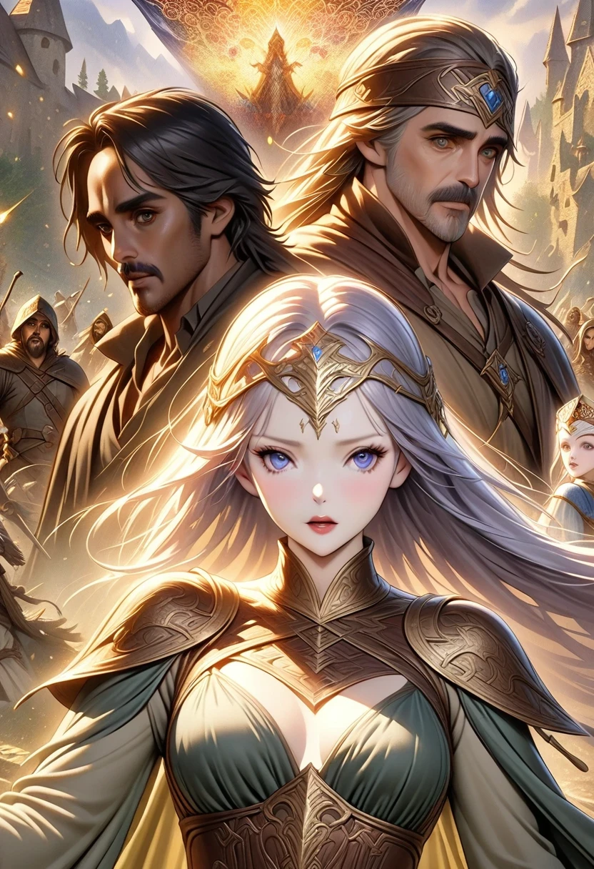 *8k masterpiece, top quality, best quality, official art, (Beauty and Aesthetics: 1.3), Very detailed, (fractal art: 1.3), A fantasy action movie 。《Dungeons and Dragons》Directed by Courtney Solomon，Thora Birch、Jeremy Irons、Justin Welling、Bruce Payne、Fantasy action movie starring Marlon Wayans。The film tells the story of a mysterious country in medieval Europe.，The forces of justice headed by the Queen tried their best to deal with the Wizards、A story of life and death。