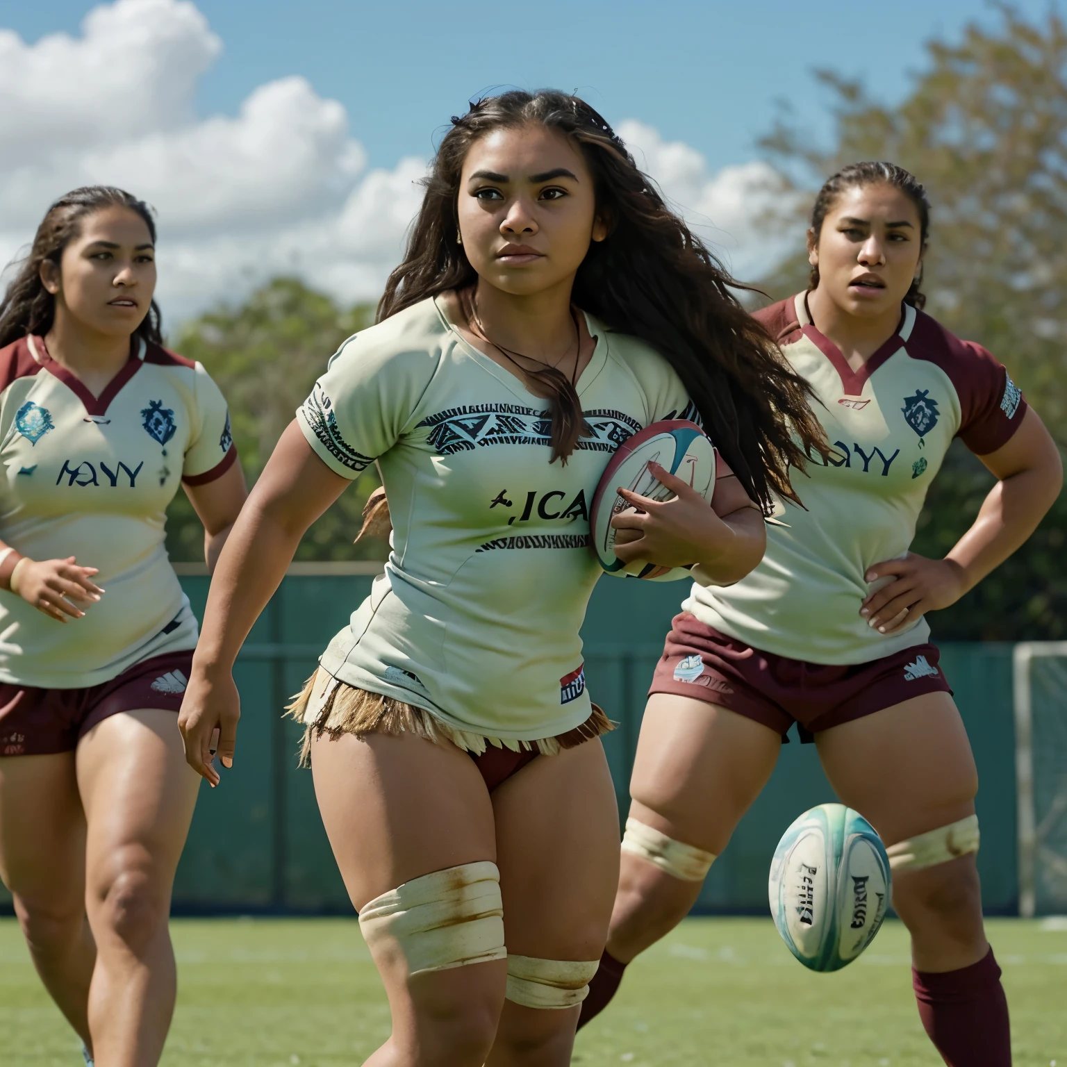Moana como jugadora de rugby