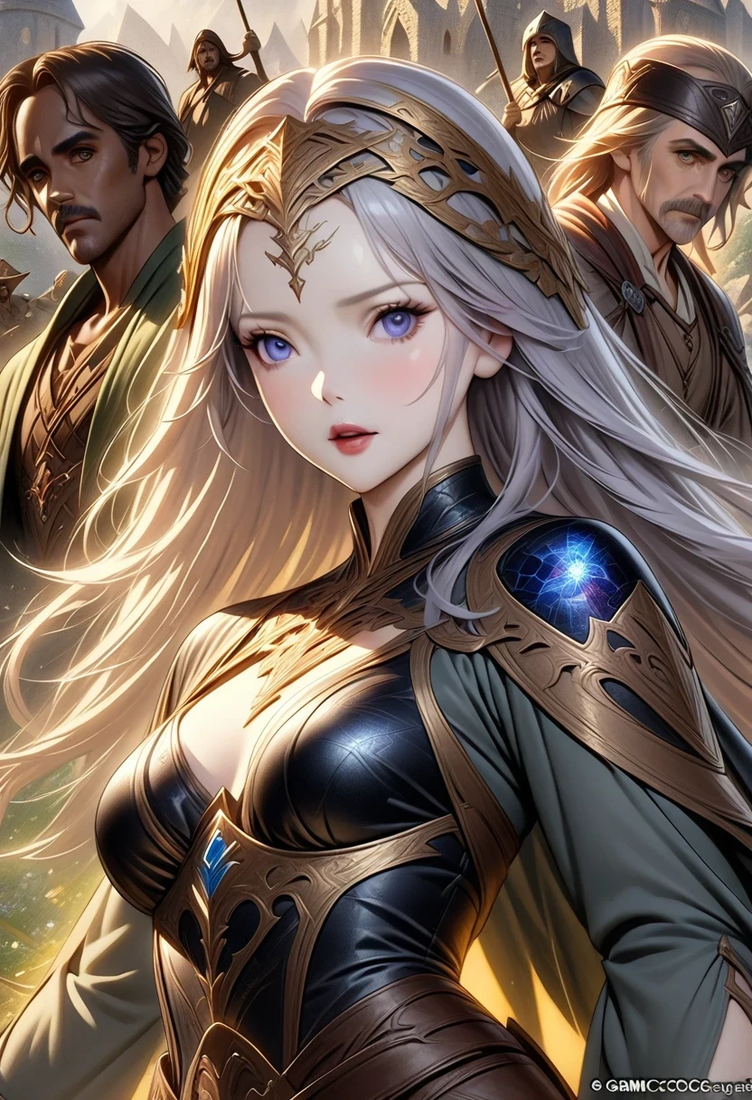 *8k masterpiece, top quality, best quality, official art, (Beauty and Aesthetics: 1.3), Very detailed, (fractal art: 1.3), A fantasy action movie 。《Dungeons and Dragons》Directed by Courtney Solomon，Thora Birch、Jeremy Irons、Justin Welling、Bruce Payne、Fantasy action movie starring Marlon Wayans。The film tells the story of a mysterious country in medieval Europe.，The forces of justice headed by the Queen tried their best to deal with the Wizards、A story of life and death。