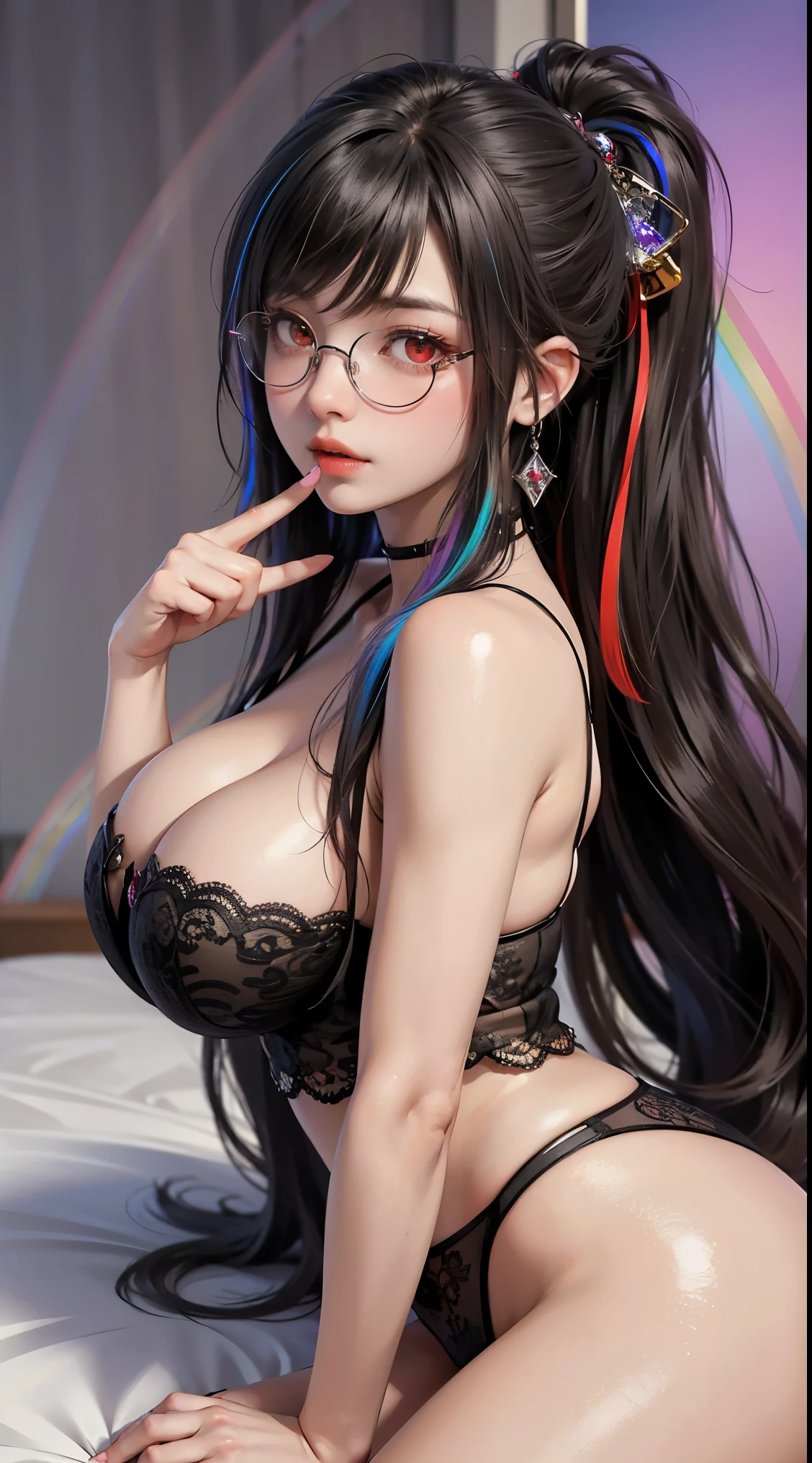 got it、2 girls、(Girl hugging a girl)、(blonde_very cute_beautiful expression_cute face_length 髪_lingerie_正面from見た図_hugged_young girl)、((exposed panties))、(((を後ろfrom抱きしめる_grab a girl's shoulders_女の子ngerieをつかむ_with a girl)))、sit on top、(Please sleep on your back)、bed、(best illustrations)、8k uh resolution、intricate details、最high quality、realistic、Super detailed、best writing、best shadow、soft lighting、ultra hd、dungeon and Dragon、cave、dungeon、 necromancer、night、dark style、Succubus、devil'Daughter of、bat wings,(((デーモンホーンラック縁round glasses))))、(((big breasts)))、(devil'tail)、(red eyes shine:1.6)、masterpiece、beautiful features、Tyndall effect、realisticphotograph、(high detail skin:1.2)、8KUHD、Digital single-lens reflex camera、high quality、photograph、High resolution、 absurd、Ponytail distortion、Optimal ratio of 4 fingers and 1 thumb、1 girl、hair ornaments、真っ赤に輝くgemのネックレス、gem、beautiful expression、body up、big breasts emphasis、tight waist、wide ass、Tyndall effect、Photoreal、(high detail skin:1.2)、dark and mysterious version, lipstick red lips, thin and beautiful lips, Don'Don'Don'Don'Don'don't laugh, please shut your mouth, Characters created by Karol Baku and Pino Denis, intricate details, detailed background, very detailed, magic of light, woman, cute face, ((((giant glasses, otaku glasses, thick glasses, round glasses))))、 looking at the Upper body of the goddess , round chest, big and round chest, phoenix hair brooch, long hair with bangs, (Long hair has seven colors like a rainbow:1.9), Beautifully detailed face and well-proportioned eyes, (Crystal clear red eyes: 1.8), Big round eyes and very beautiful and detailed makeup, Visionary, long silk nightgowns, mysterious makeup, ブresponseレット, I dyed the side bangs light yellow......, Upper body, (goddess Upper body: 1.8), hanging arms, リアルで鮮やかなphotograph, (stars that make up : 1.7), ( Space-time portal of sky and imagination: 1.8), fiction art, RAWphotograph,黒い着物のphotograph, 最高のphotograph , expensive_response, 最high quality, 最高のphotograph, 8K quality, 8k ultra , surrealism, 最も経済的な本物のphotograph, Artistic portrait of 12 signs, Symbol of one of the 12 signs on the reverse side, 12 Portrait of the Goddess, 最もrealistic配色, 最高のphotograph color, masterpiece, hair ornaments, ネックresponse, jewelry, beautiful face, Upper body, Tyndall effect, photographのようにリアルな, Dark studio, border light, two tone light, (fine skin) expensive: 1.2), 8k uh, Digital single-lens reflex camera, soft light, expensive quality, volume light, Frank, photograph, expensive responseolution, 4K quality, 8K, Bokeh, smooth and sharp, 10x more pixels, Charming goddess, sexy goddess, (background space: 1.8), (milky way: 1.7), aurora, lightning, (auroraの背景: 1.8) <roller:crazy_perfect eyes_V1_from_V1_, beautiful goddess and flowers, 2 girls、(Girl hugging a girl)、(blonde_very cute_beautiful expression_cute face_length 髪_lingerie_正面from見た図_hugged_young girl)、((exposed panties))、(((女の子を後ろm抱きしめる_grab a girl's shoulders_女の子のlingeをつかむ_with a girl)))、sit on top、(Please sleep on your back)、bed、