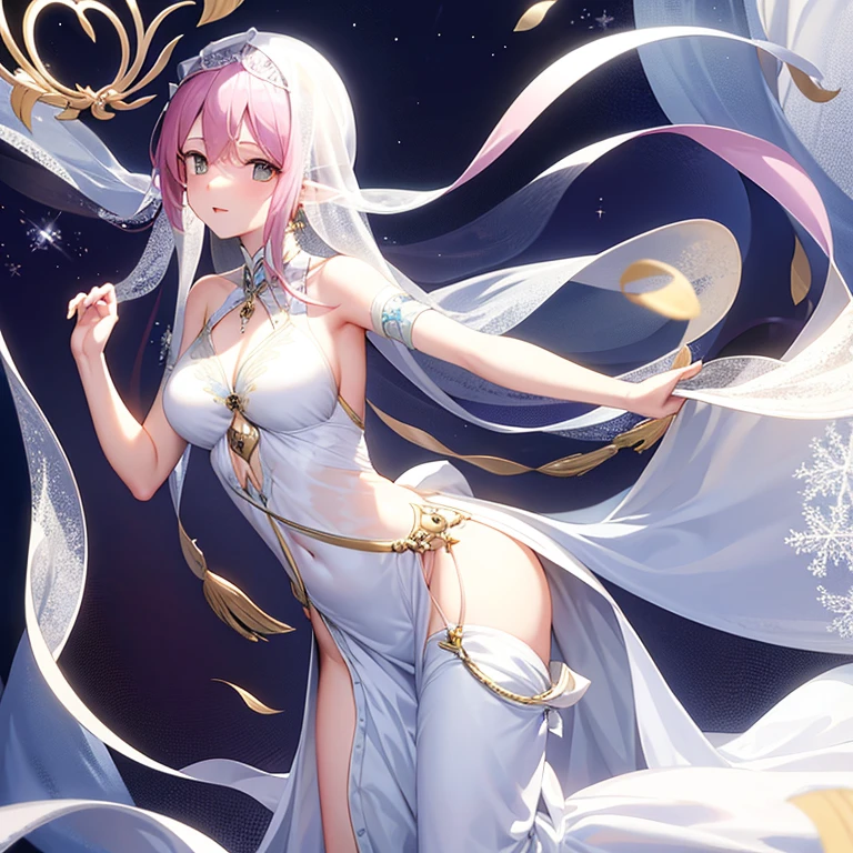 1girl, 18 year old female, Mash Kyrielight , Fate/Grand Order, anime style, ultra realistic, high detail, sexy pose, sexy, beautiful, exposed skin, slender, exposed breast, medium breast, nipples, nude, moon, stars, absurdres, high res, ultrasharp, 8K, UHD, retina, masterpiece, accurate, anatomically correct, perfect anatomy, textured skin, super detail, high details, high quality, award winning, best quality, high res, looking at viewer, detailed eyes, four fingers and one thumb per hand, perfect hands, perfect finger, two arms only, pink hair, purple eyes, full body, no clothes