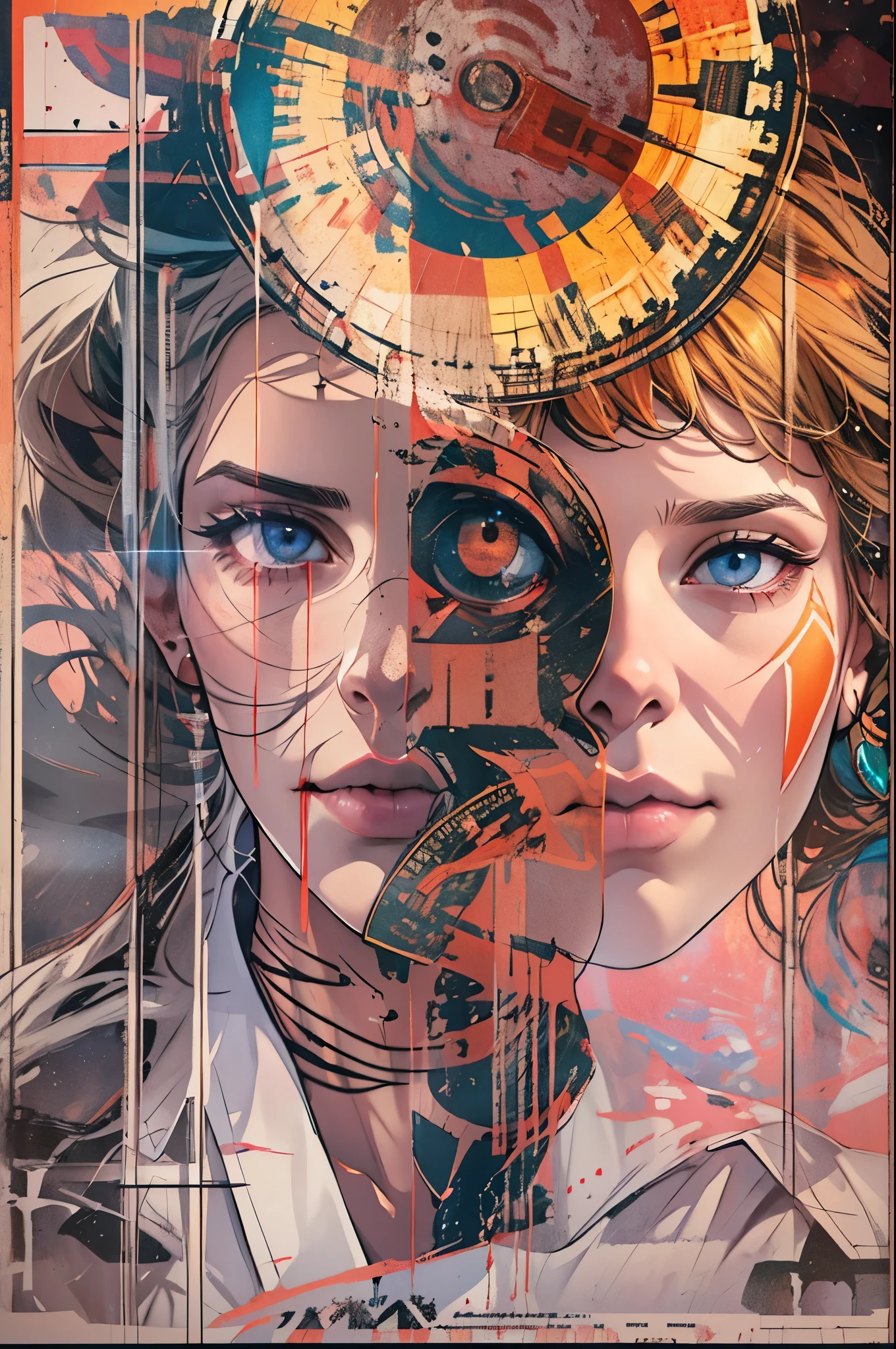 doble contacto，Oliver Morris Double Exposure Photography Style，silueta de pareja，escote de primer plano，planeta brillante，vistoso，vibrante con colores，a true，fotorrealista，k hd，8k resolution，obra maestra