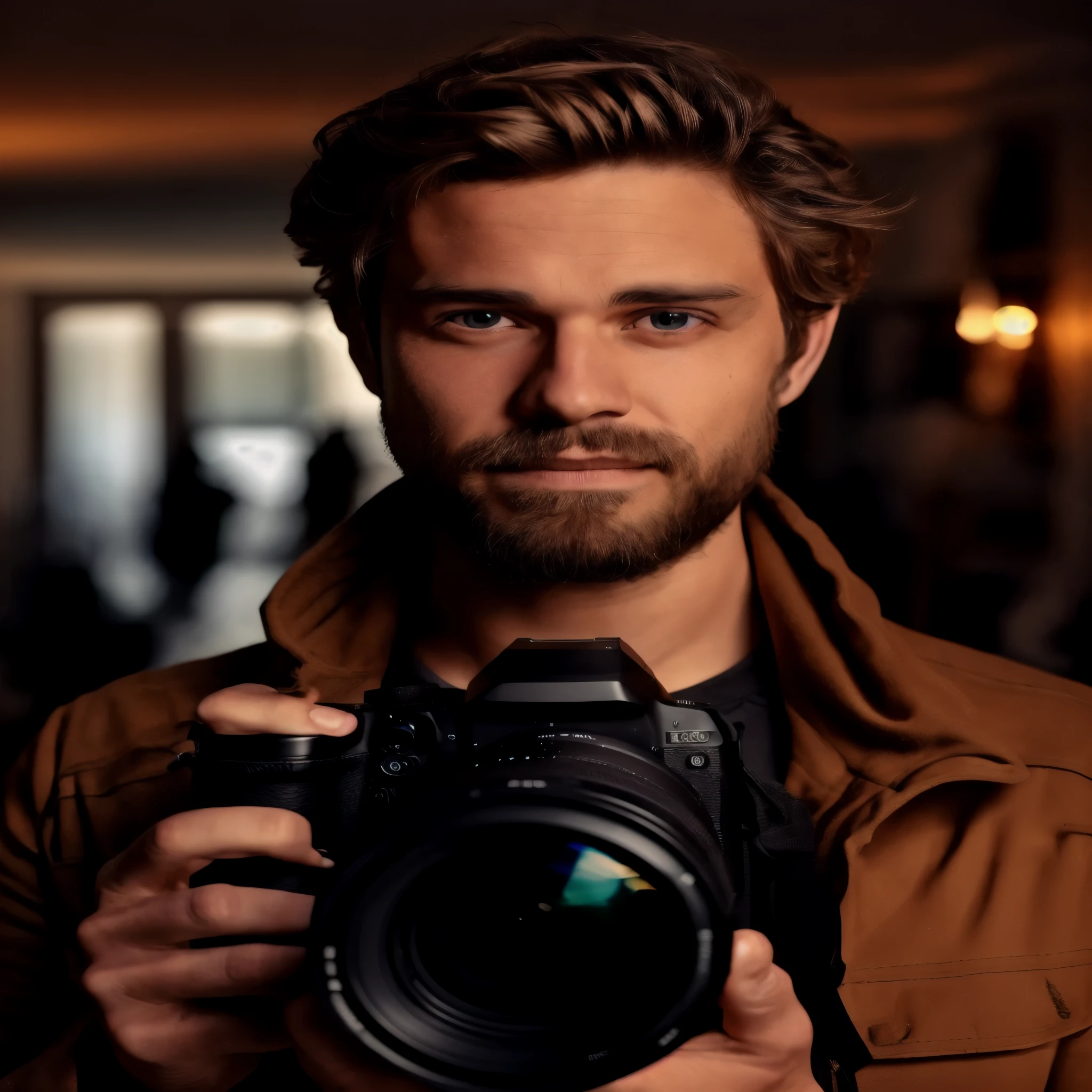 arafed man holding a camera in a dark room, portrait shot 8 k, photography portrait 4 k, color photograph portrait 4k, high-quality 4k portrait, portrait photography 4 k, dslr 5 0 mm portrait photo, 4k portrait, 50 mm lens photo portrait, soft portrait shot 8 k, 8k selfie photograph, portrait shot